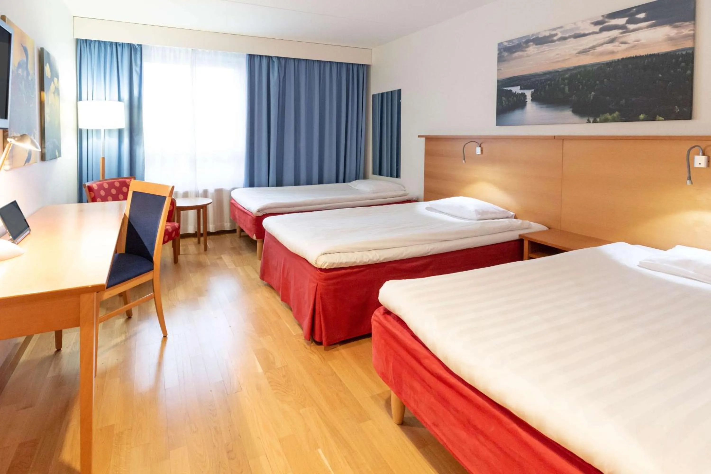 Bedroom, Bed in Scandic Kouvola