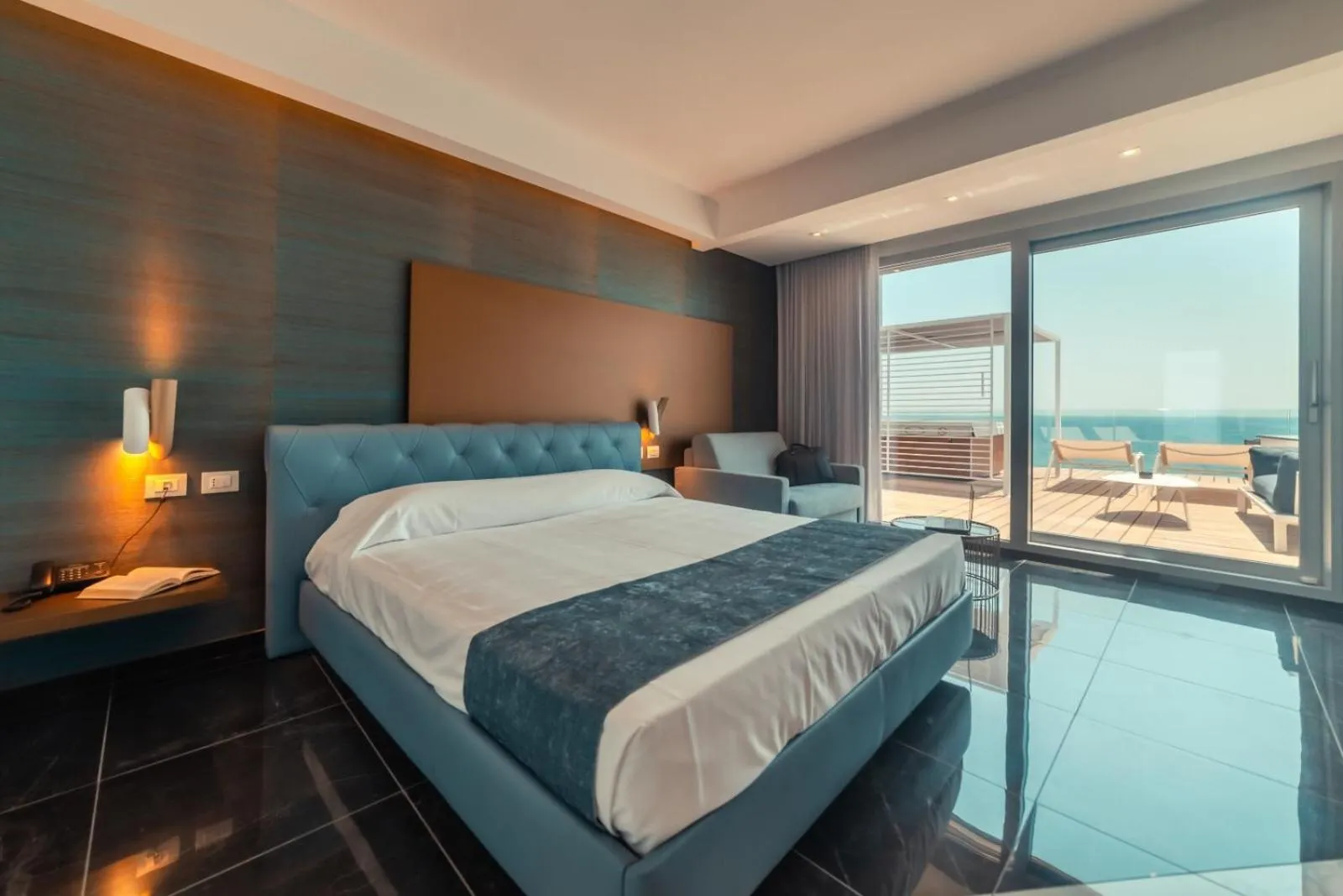 Bed in Nautilus Hotel