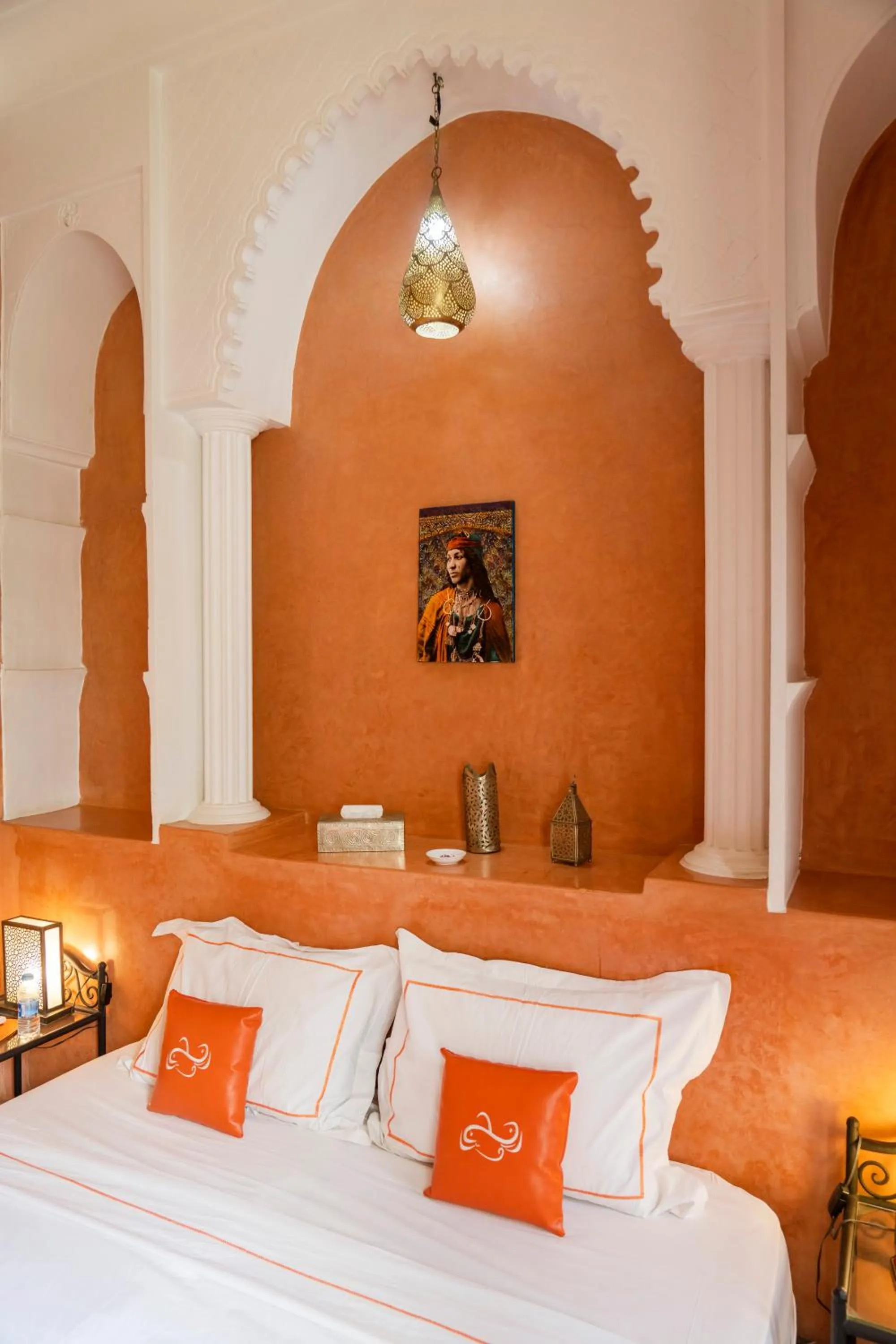 Bed in Riad Orange