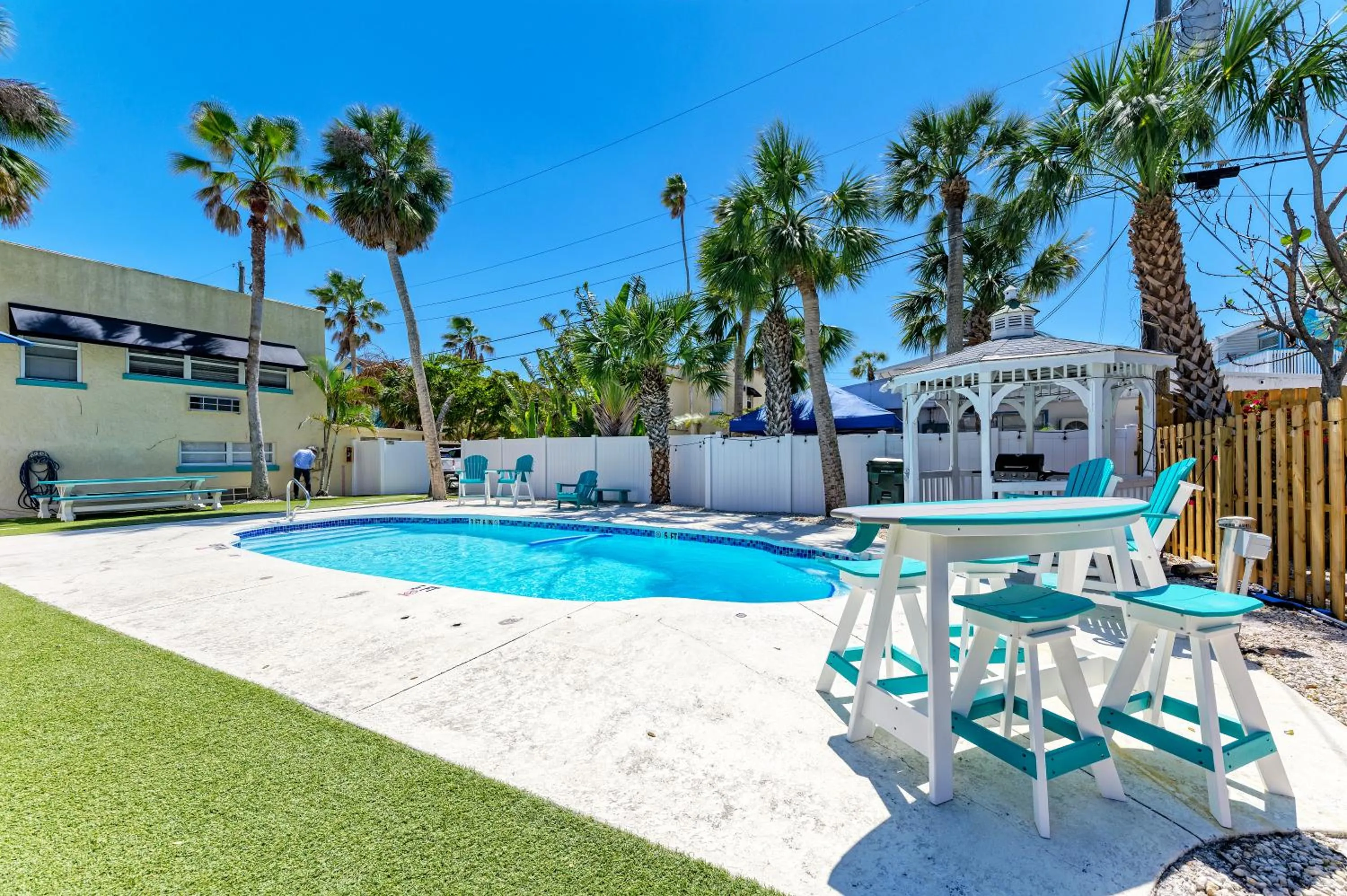 Pool view in The Ringling Beach House