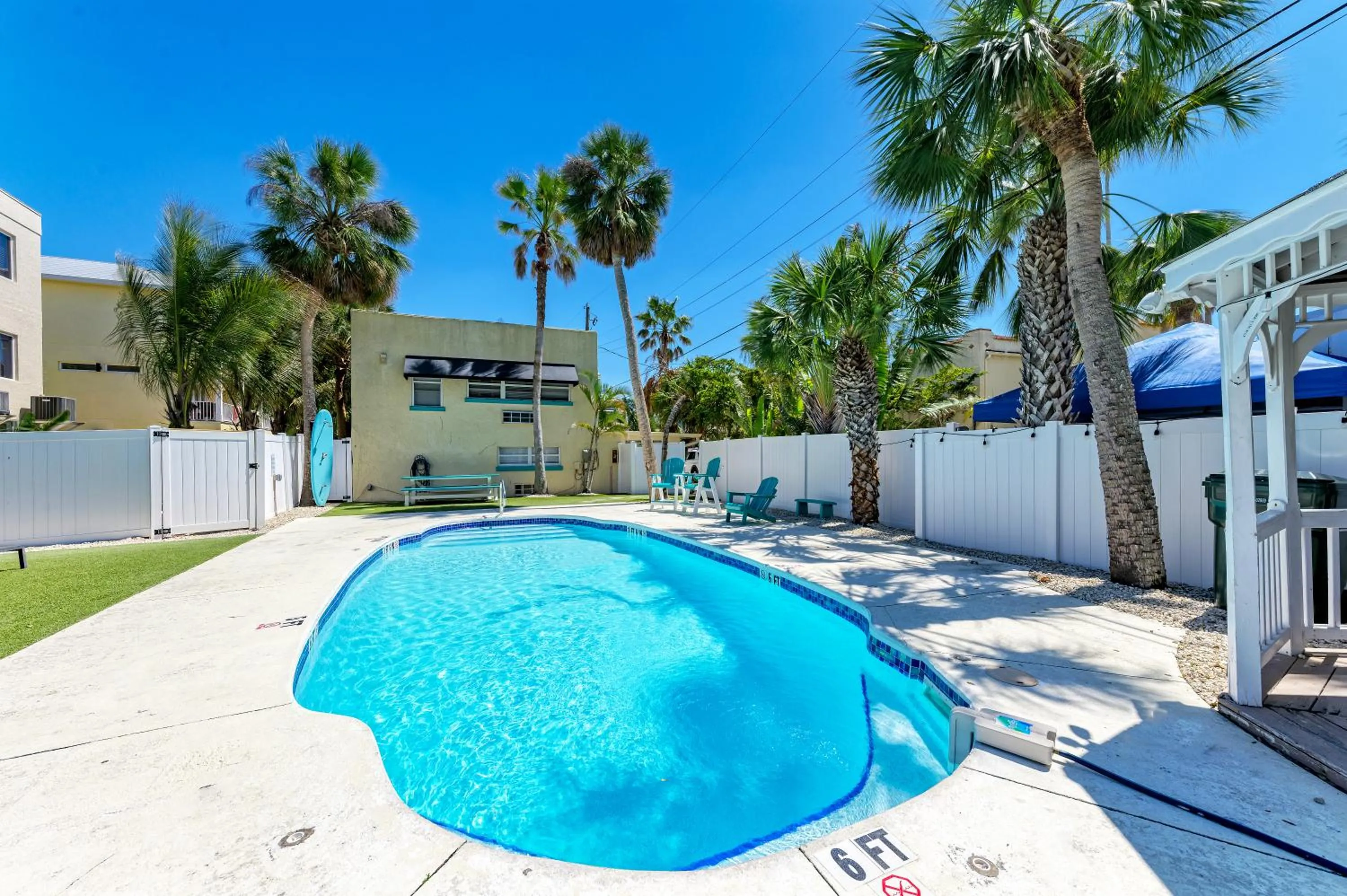Pool view in The Ringling Beach House
