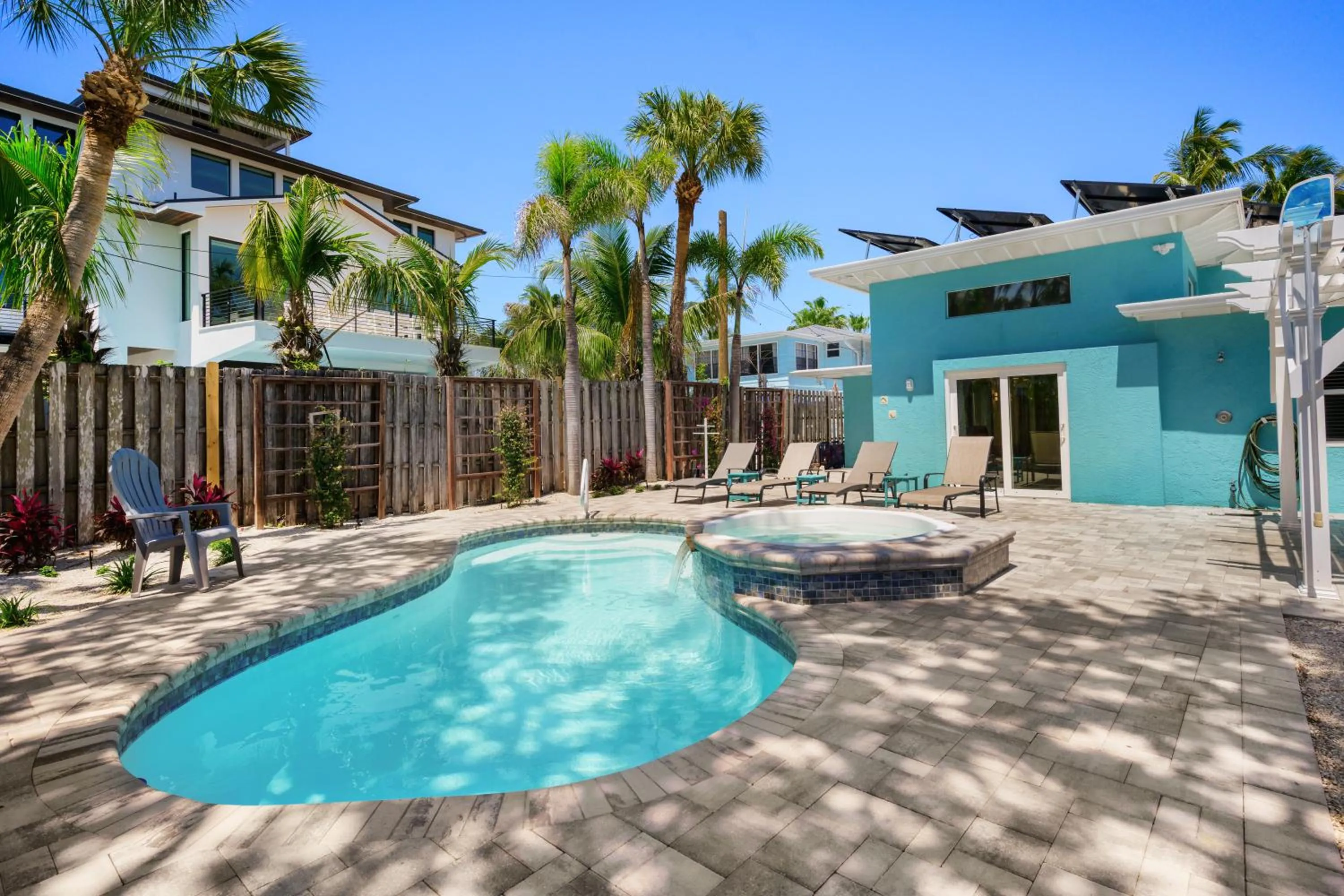 Pool view in The Ringling Beach House
