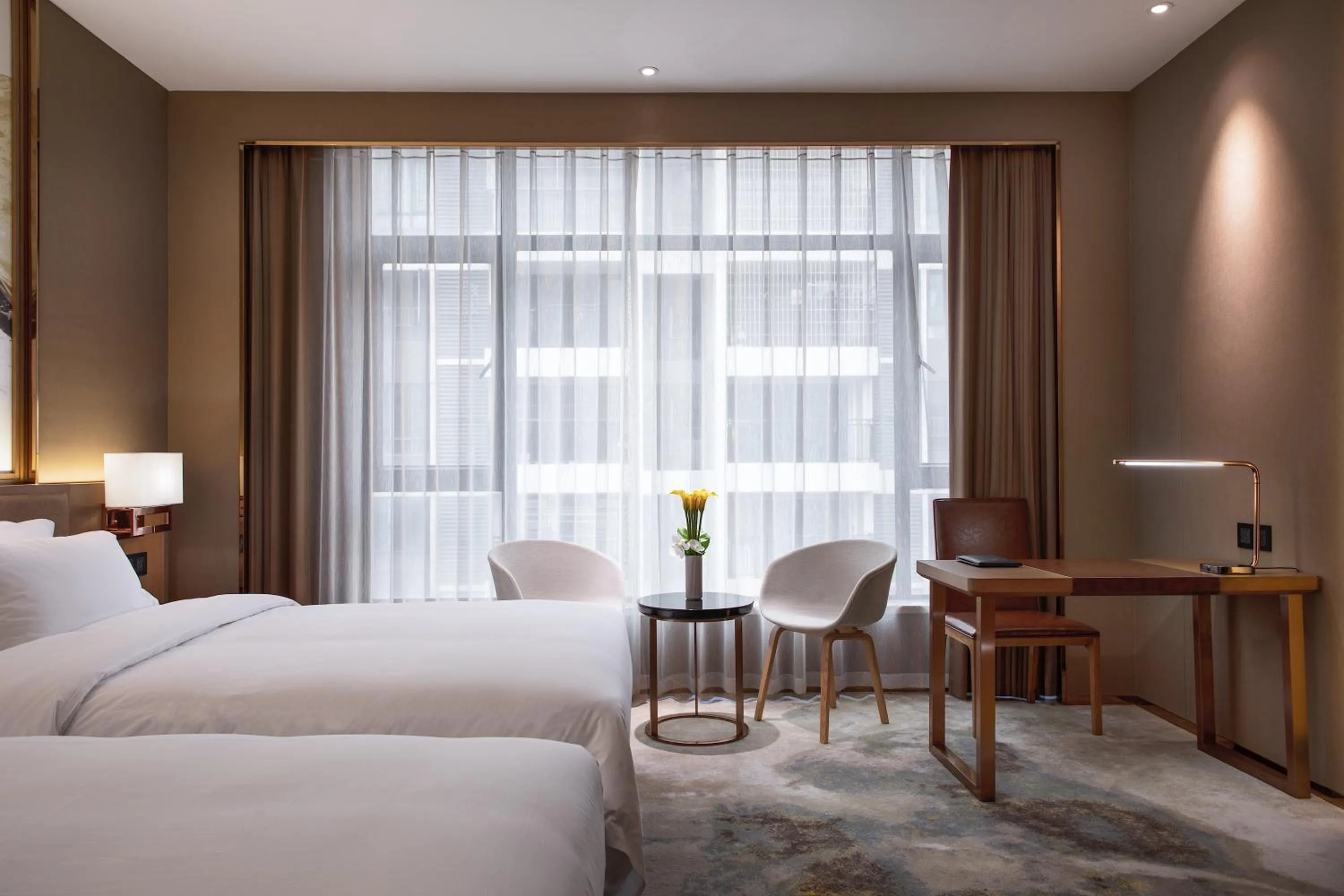 Bedroom, Bed in Jinmanfu International Hotel