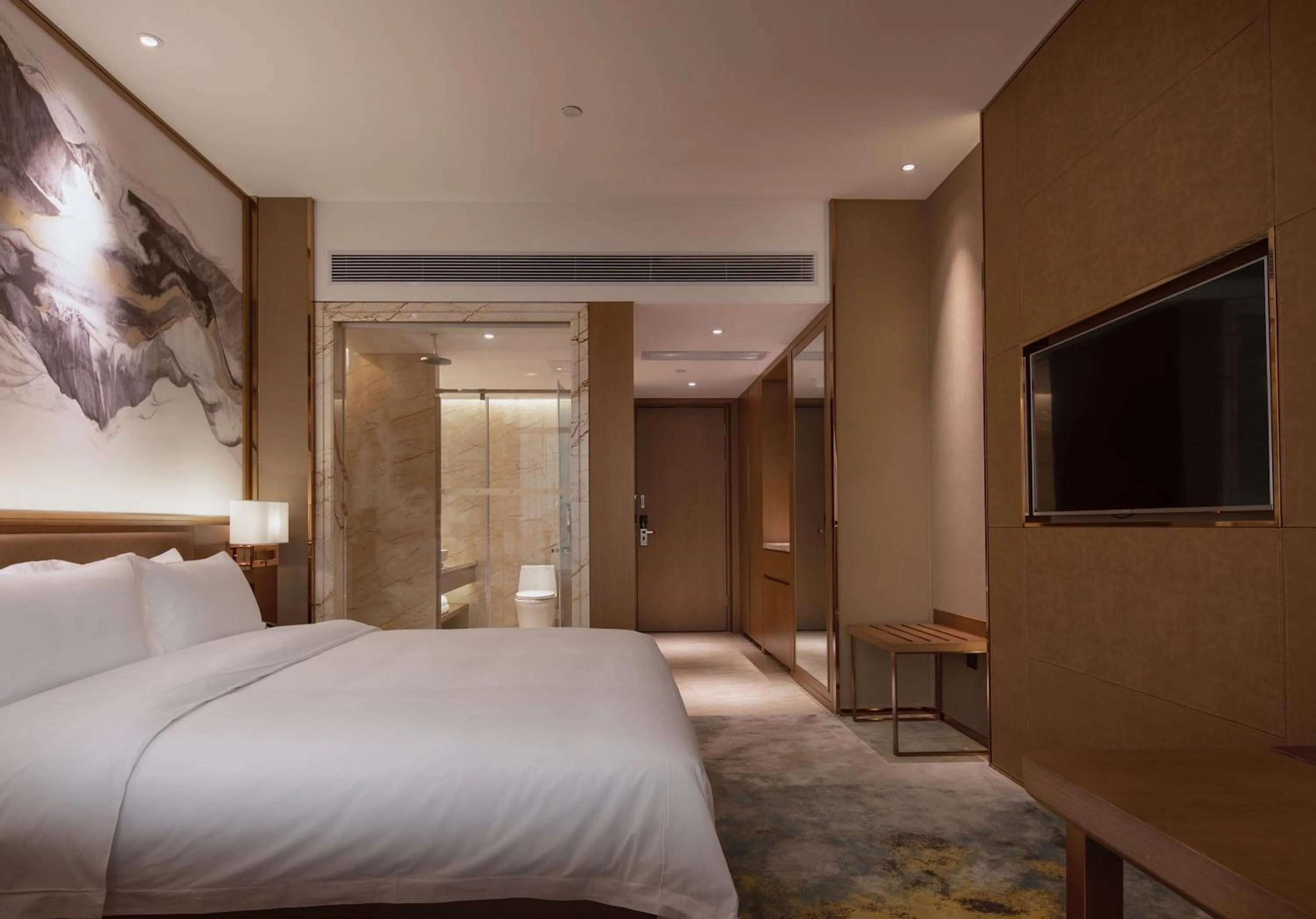 Bedroom, Bed in Jinmanfu International Hotel