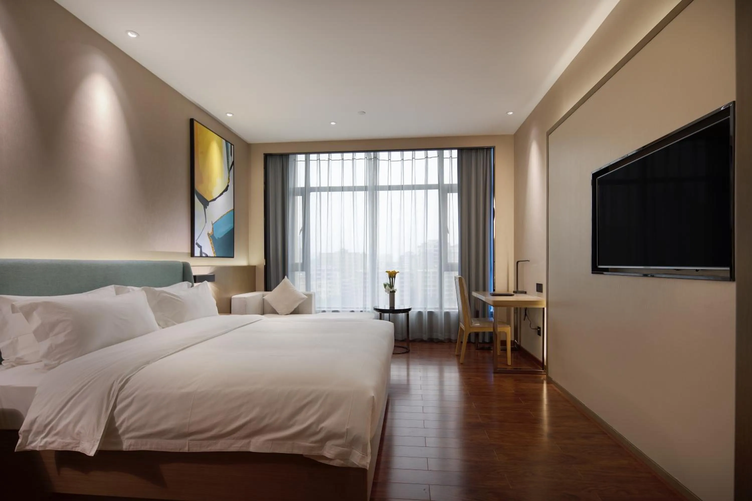 Bedroom, Bed in Jinmanfu International Hotel