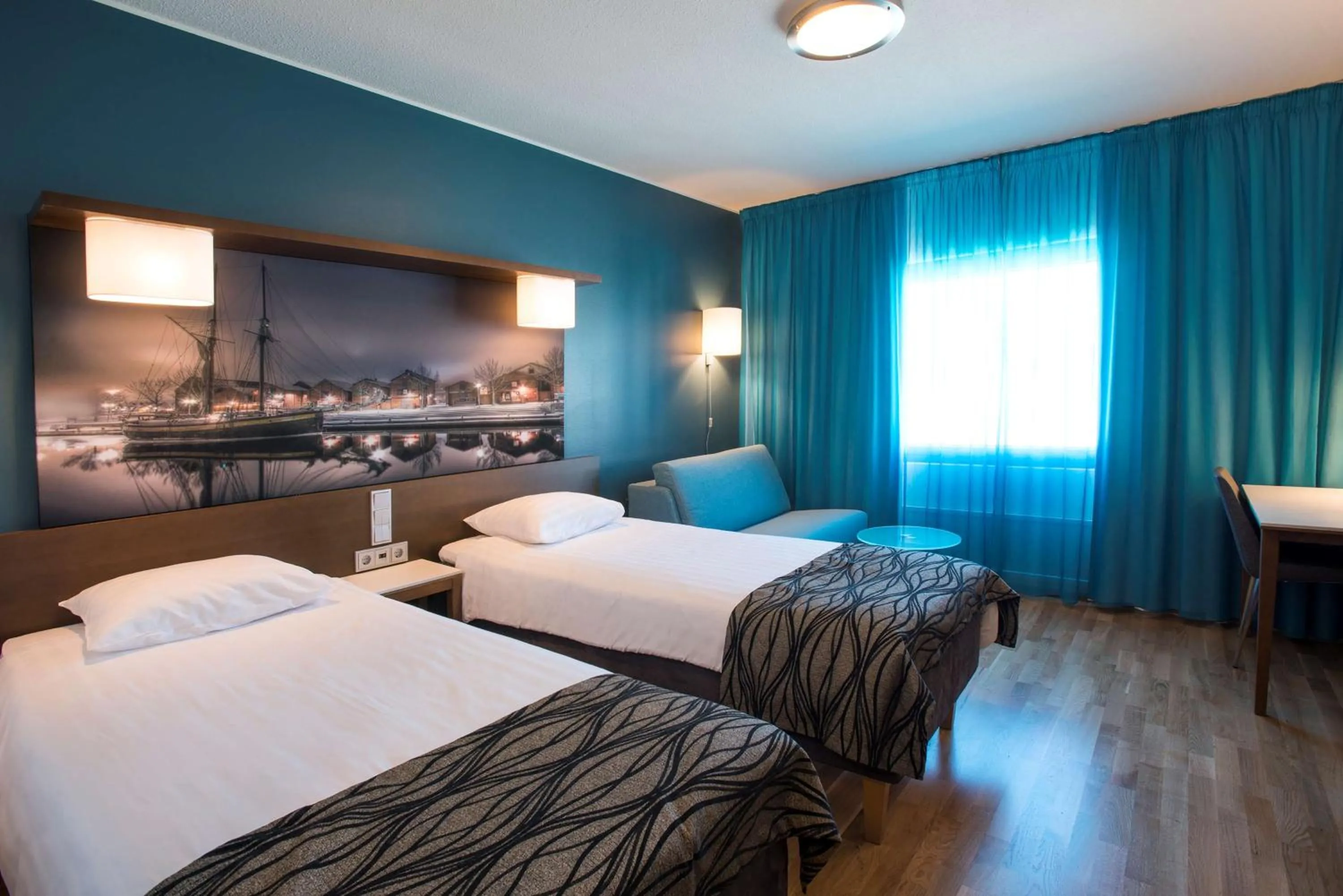 Bedroom, Bed in Scandic Oulu Station