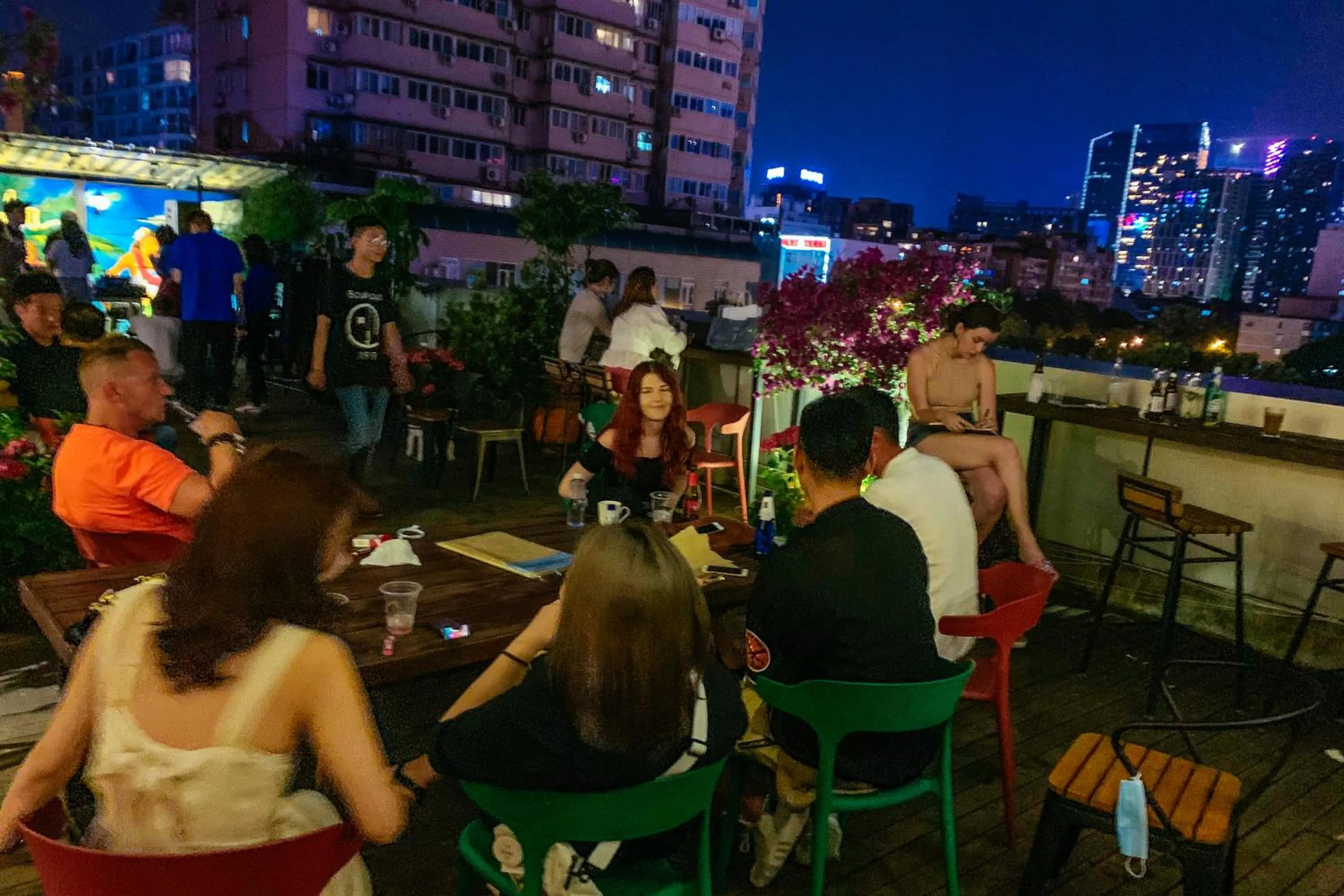 Balcony/Terrace in Chengdu Flipflop Hostel Poshpacker (Chunxi Road Metro Station)
