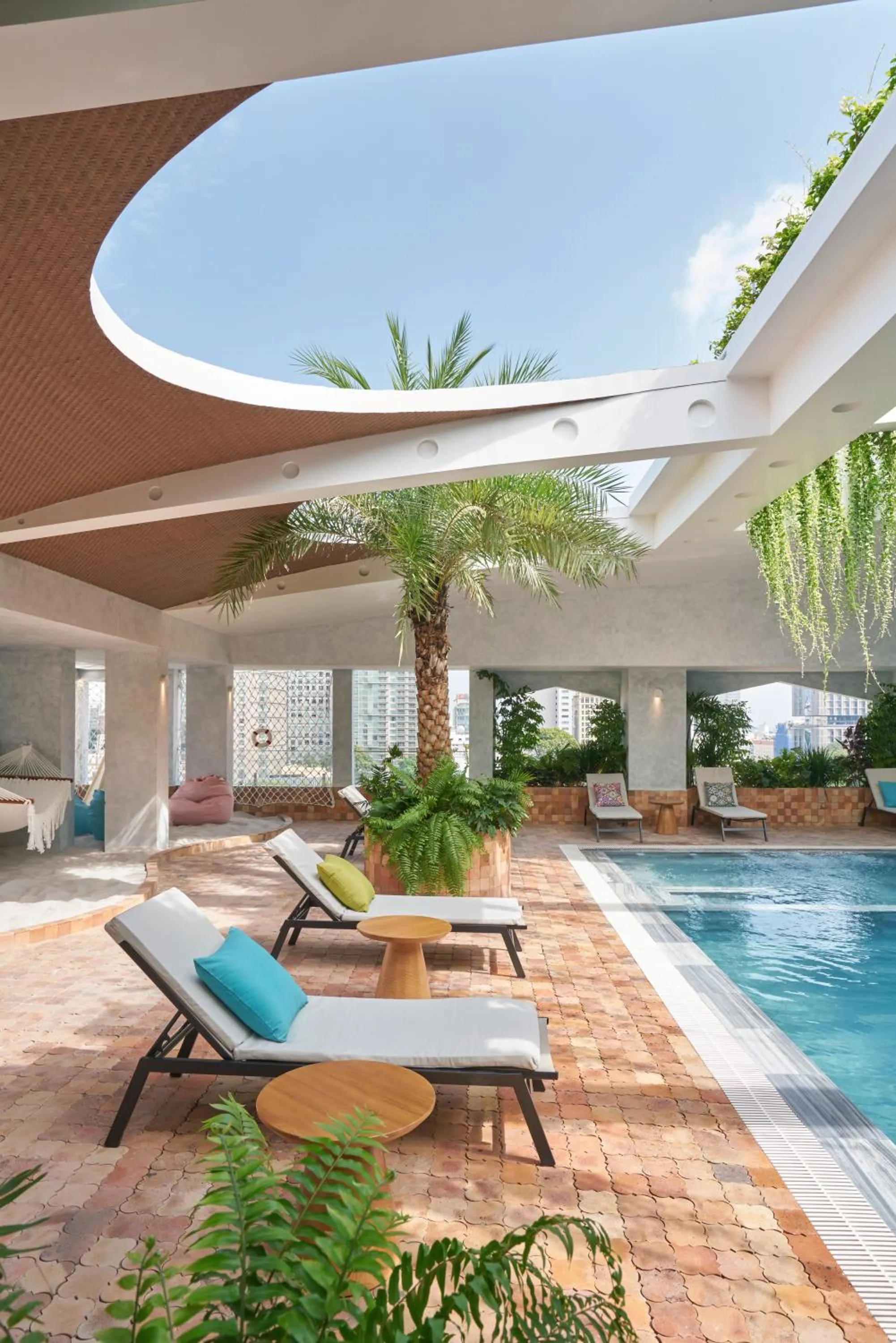 Swimming pool in Silverland Mây Hotel