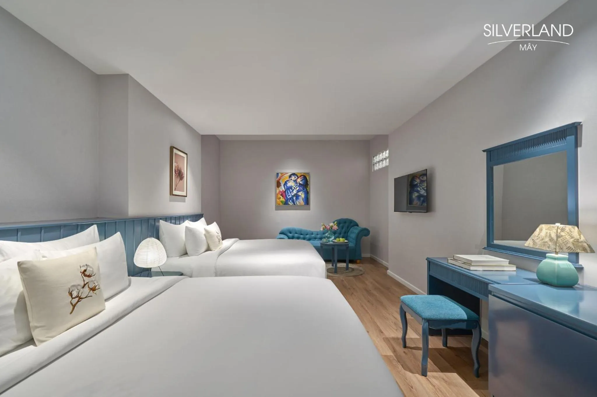 Bedroom, Bed in Silverland Mây Hotel