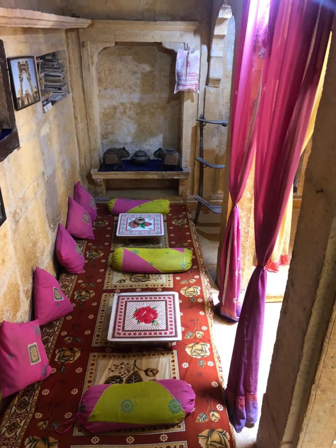 Bed in Desert Haveli Guest House