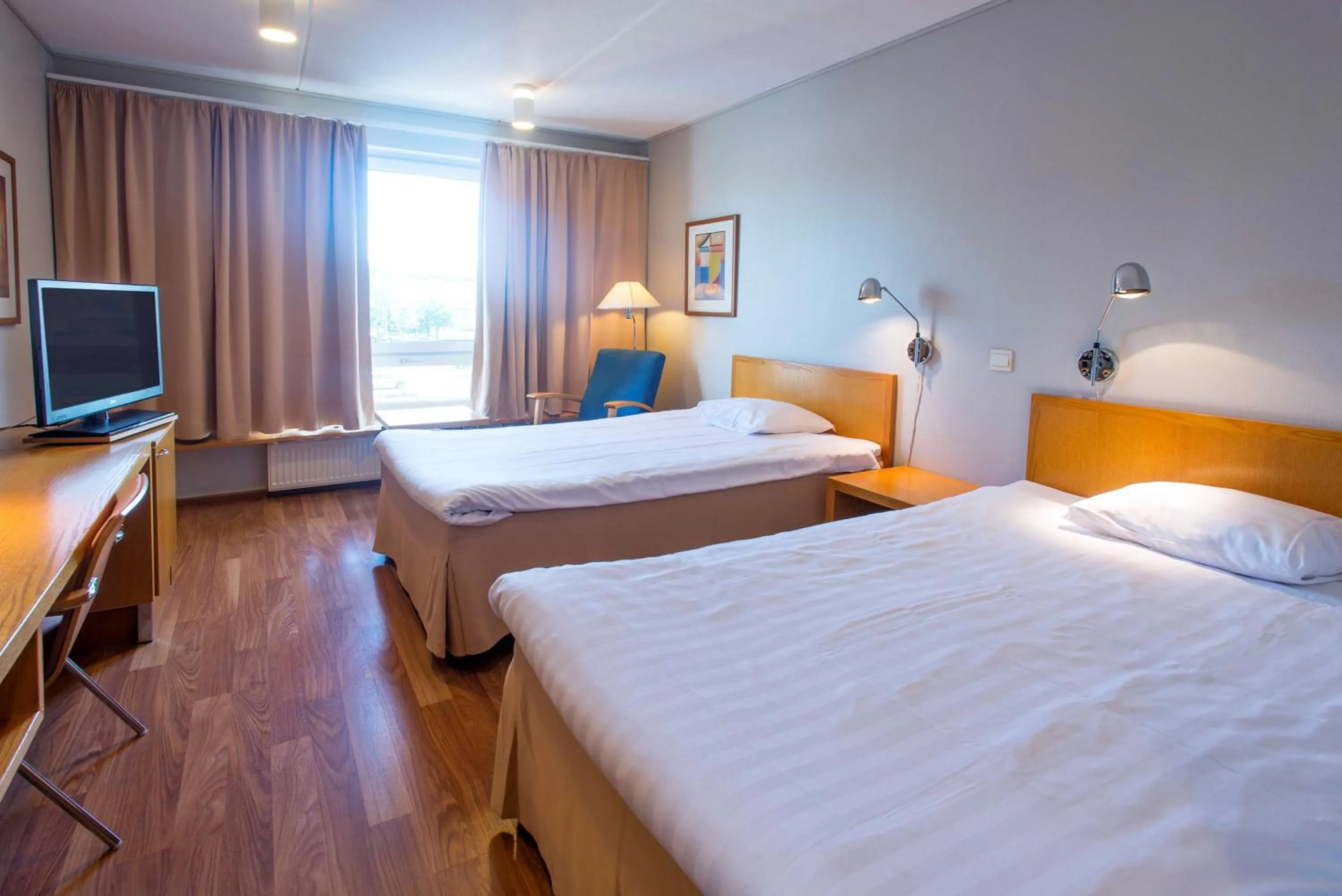 Bedroom, Bed in Scandic Kemi