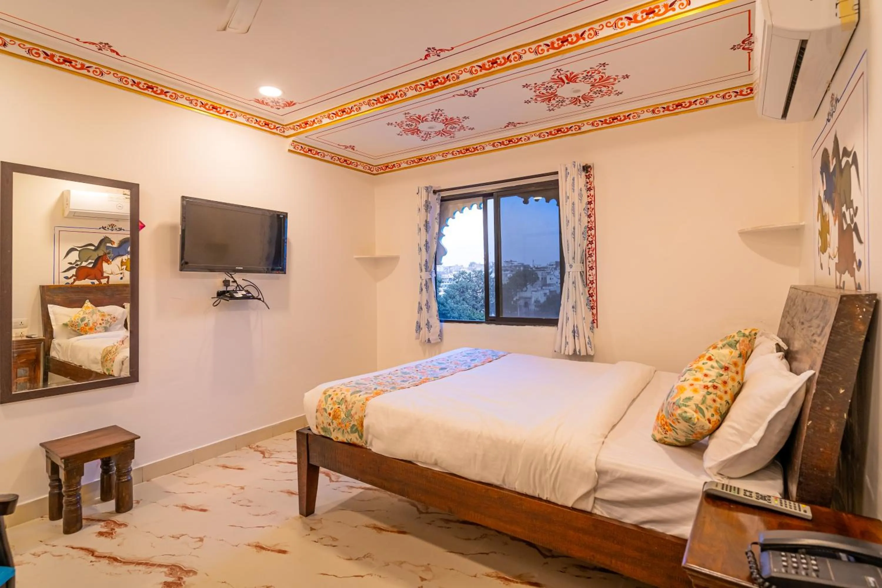 Bed in Storica Stays Panorama Haveli Udaipur