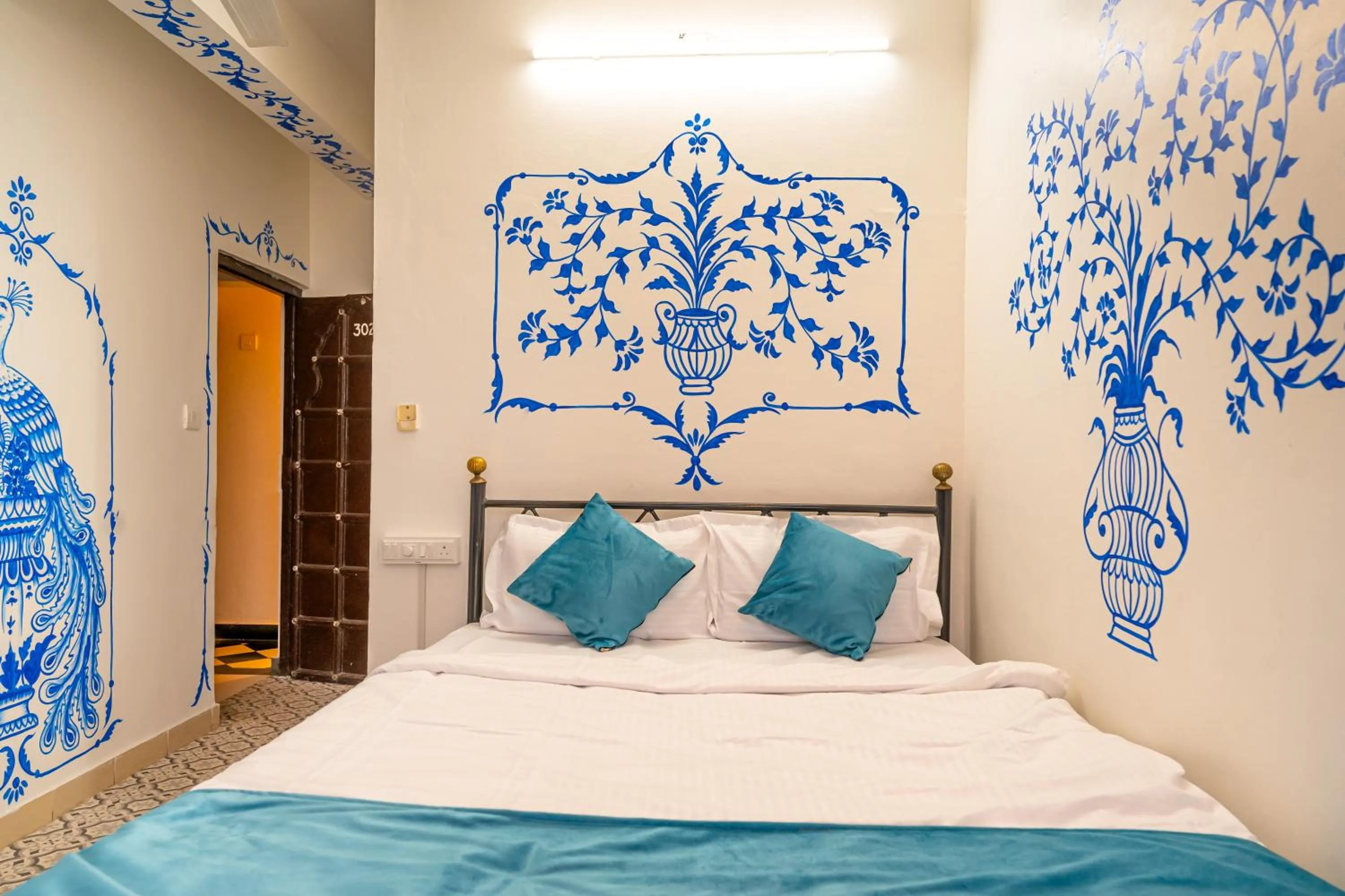 Bed in Storica Stays Panorama Haveli Udaipur