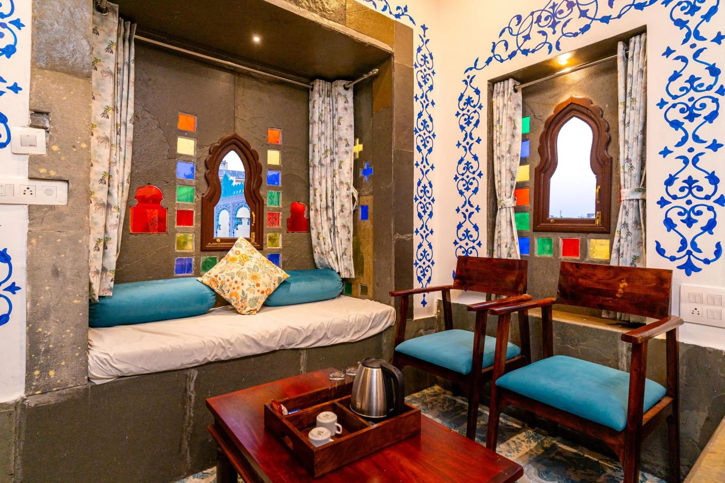 Seating area, Bed in Storica Stays Panorama Haveli Udaipur