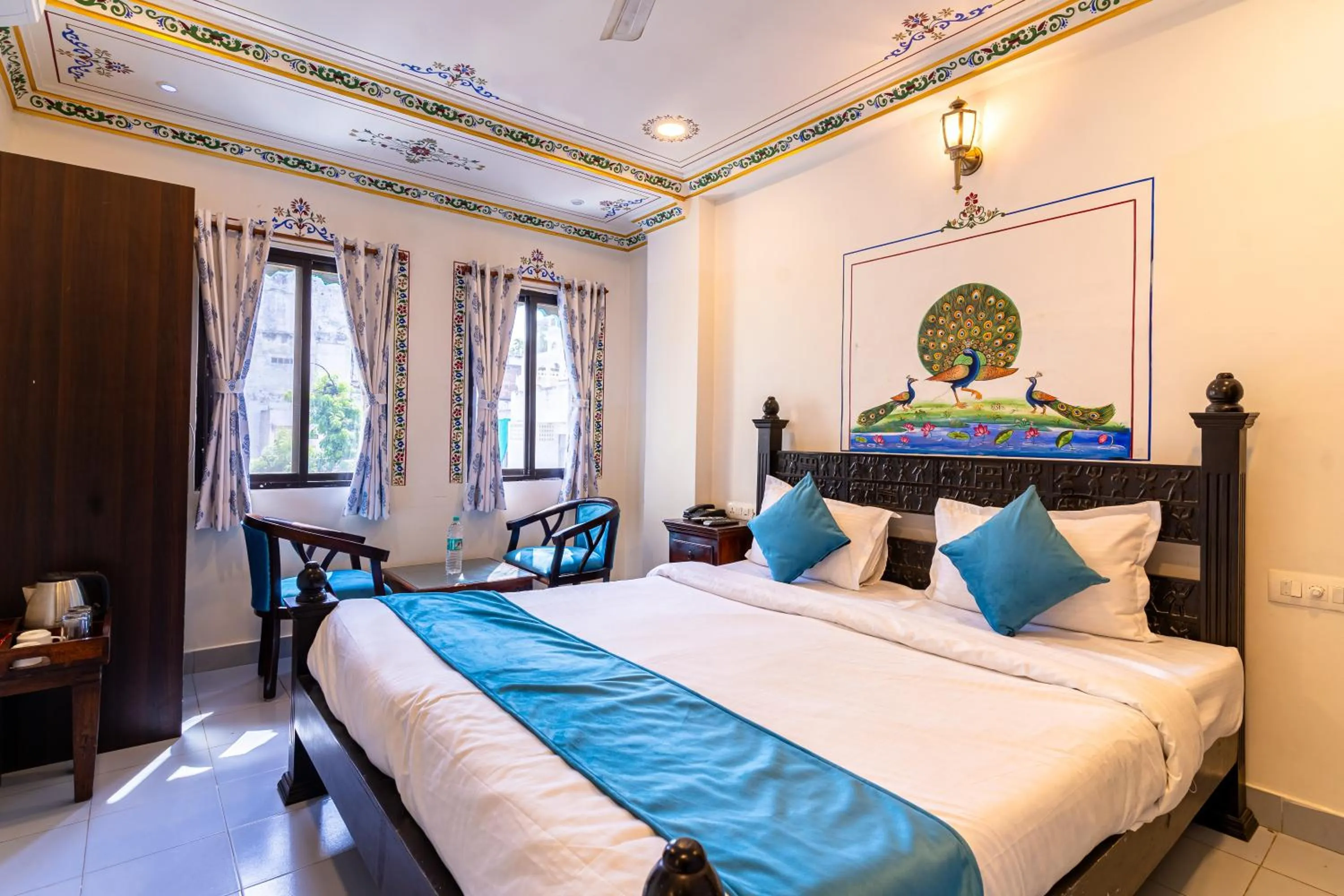 Bed in Storica Stays Panorama Haveli Udaipur