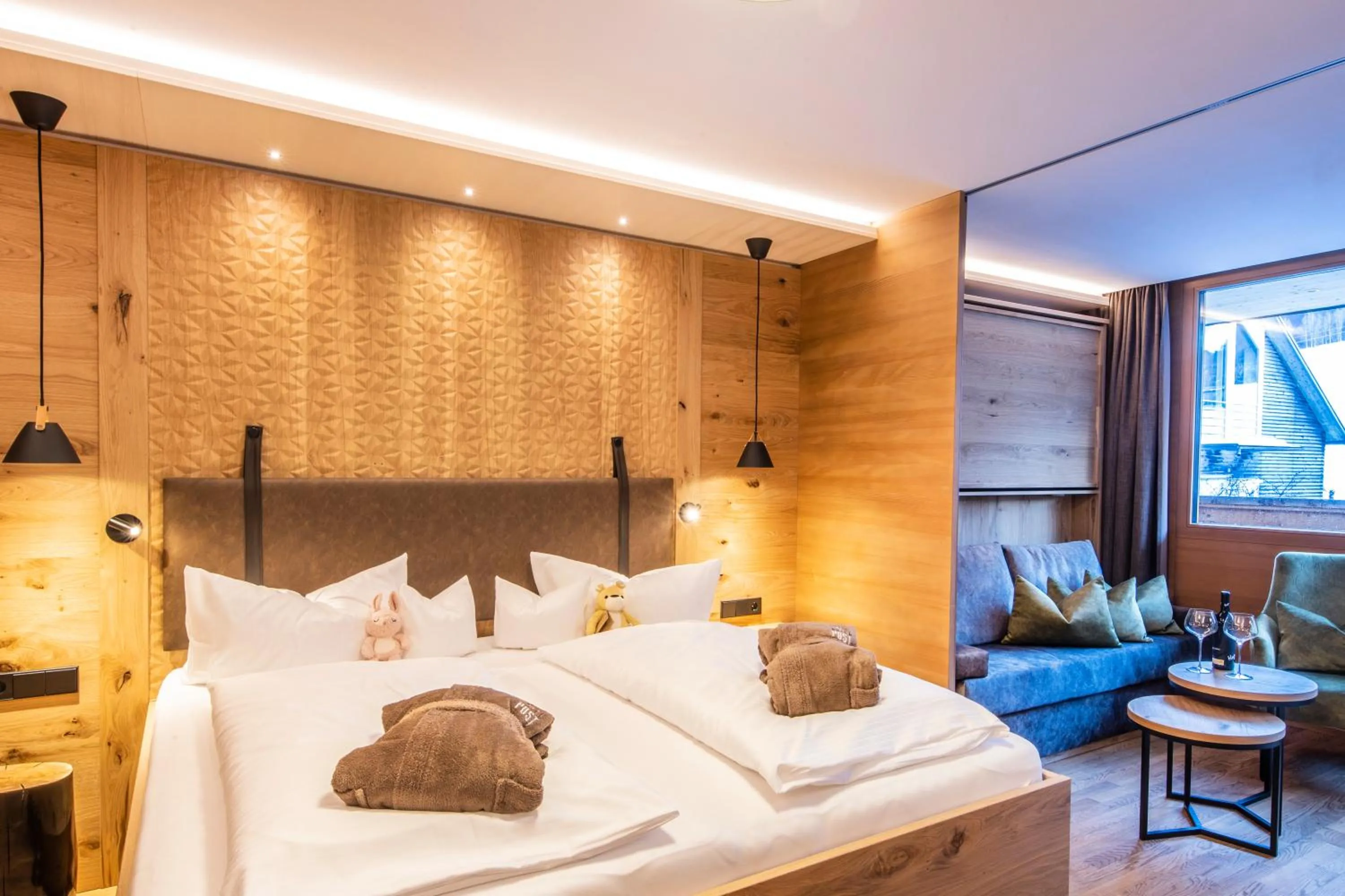 Bed in Alpen Hotel Post