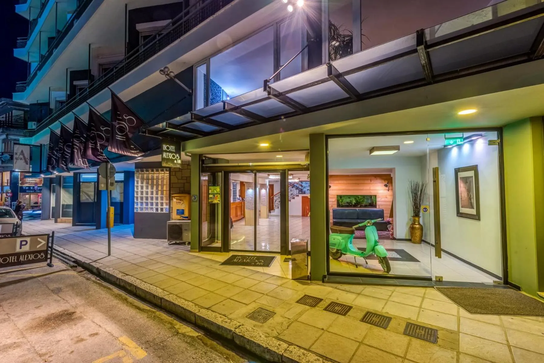 Facade/entrance in Alexios Hotel