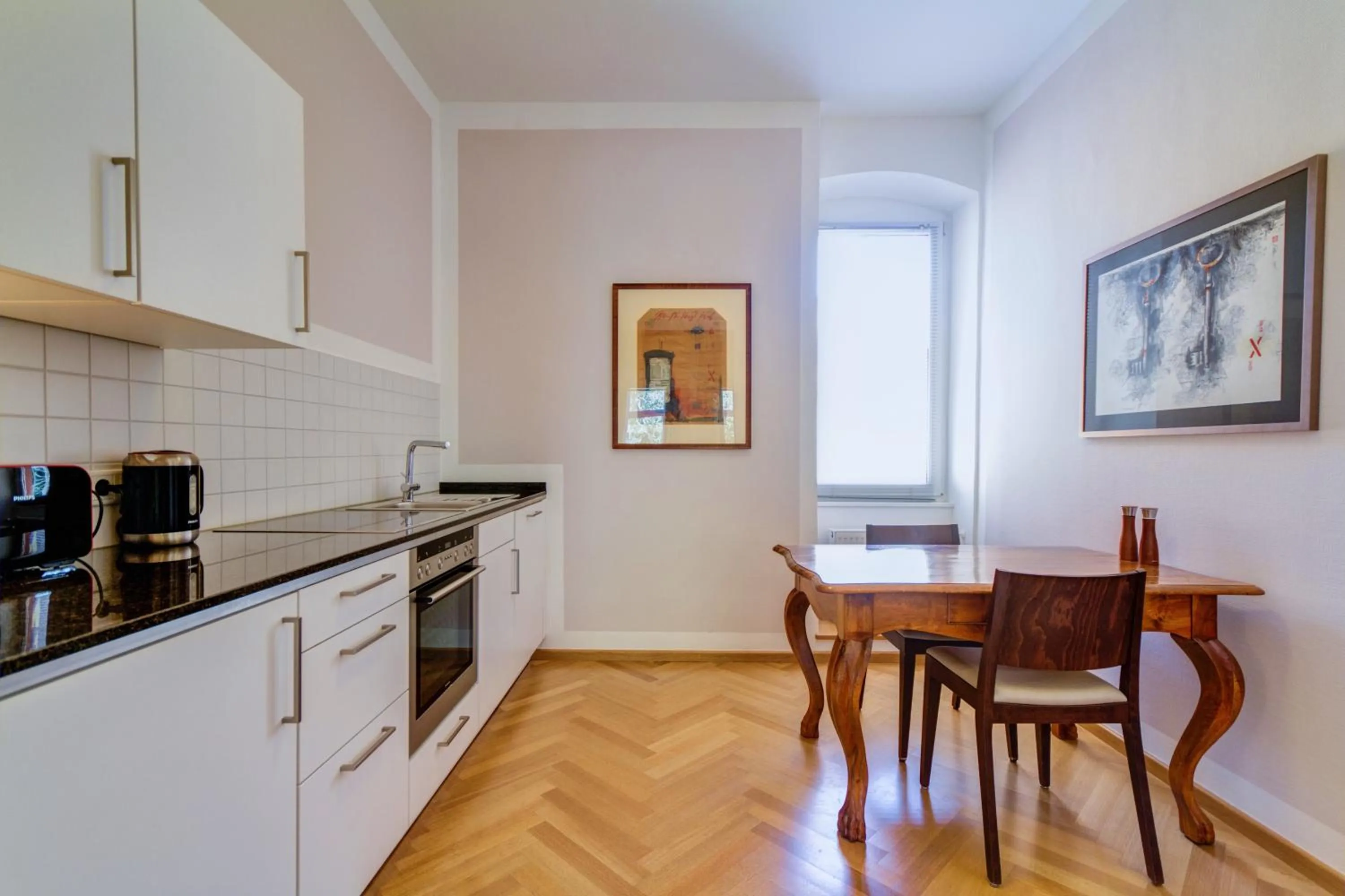 Kitchen or kitchenette in Qube Hotel Bergheim