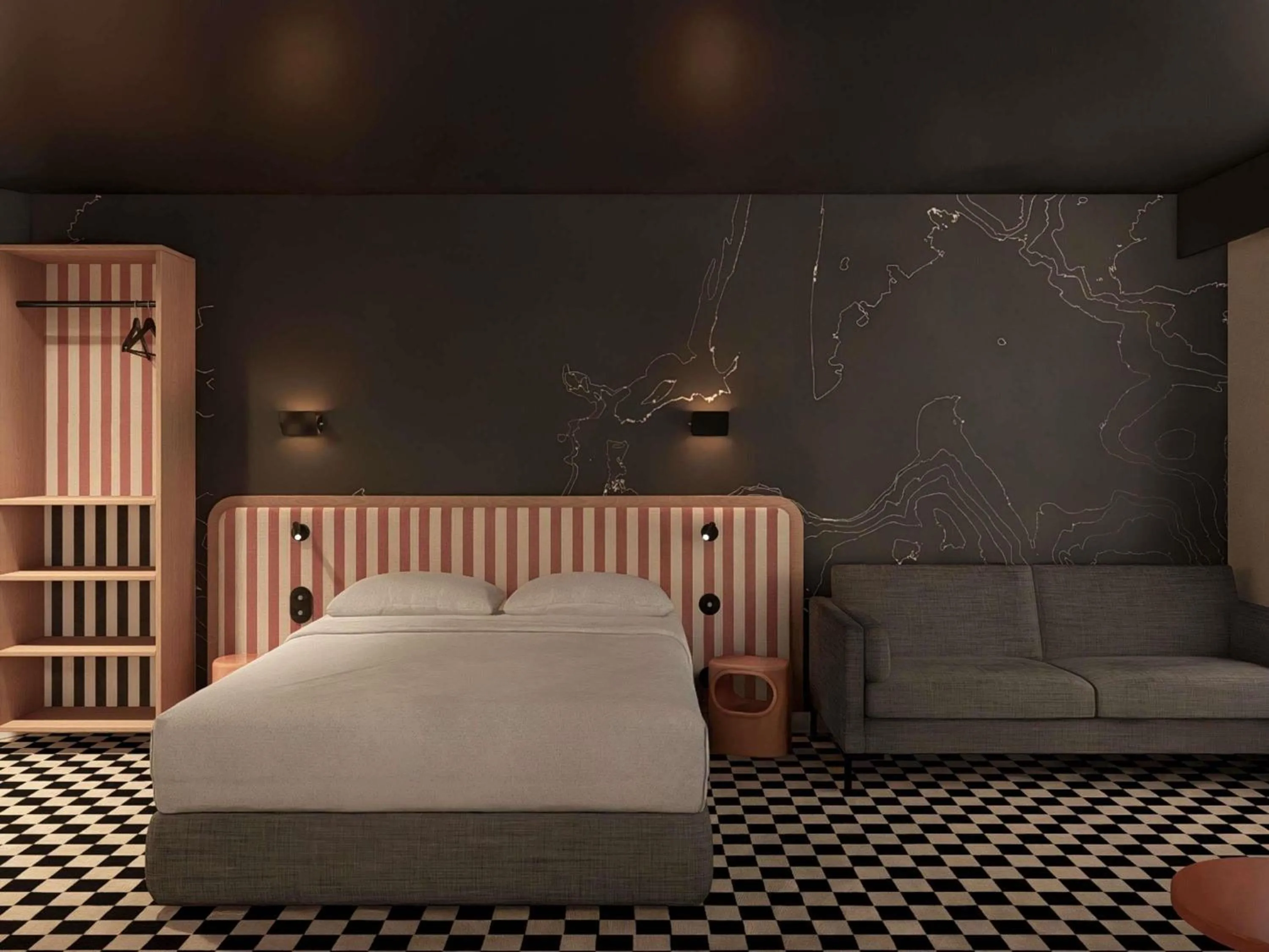 Bedroom, Bed in ibis Styles La Rochelle Centre les Minimes