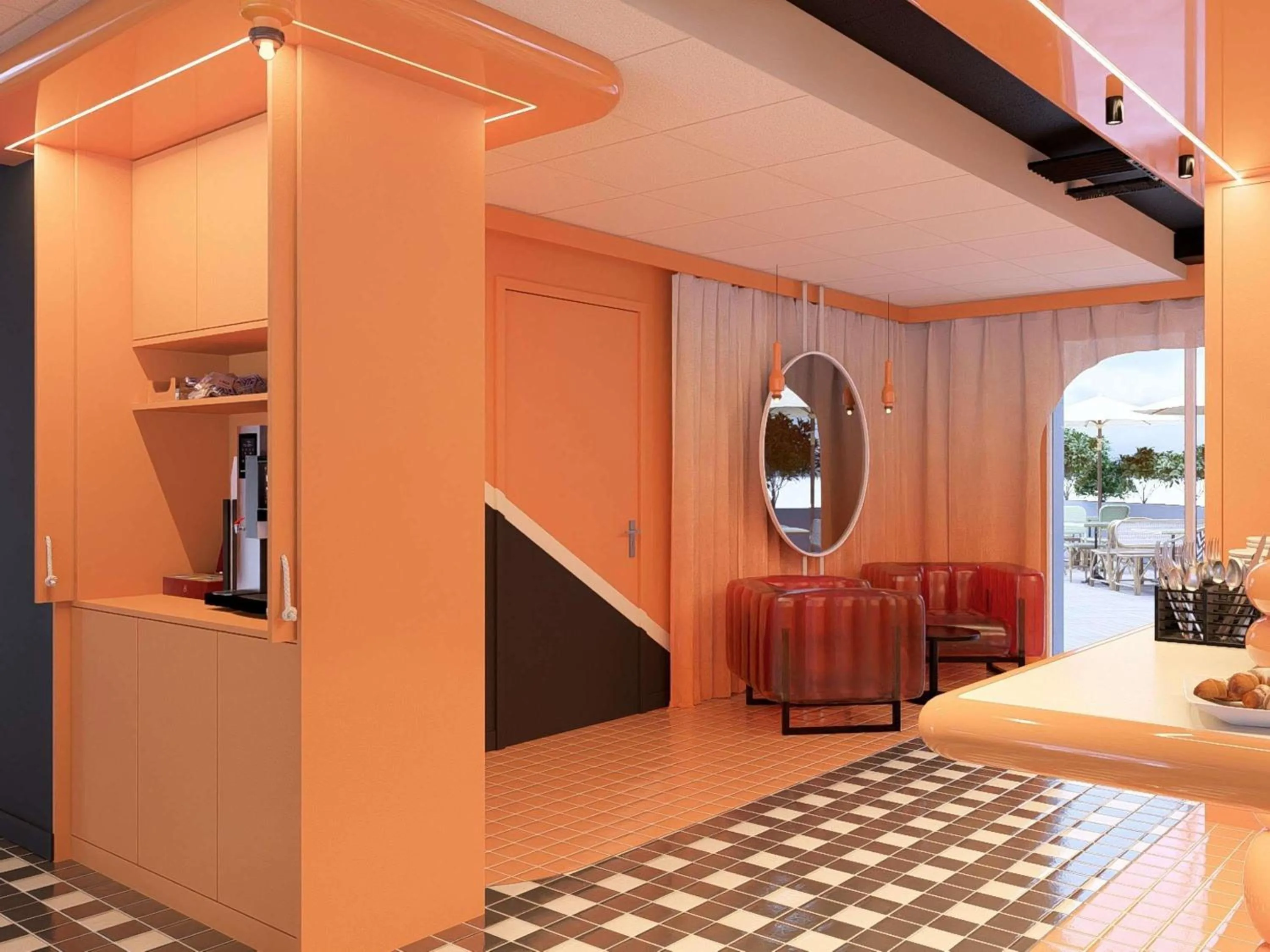 Lounge or bar in ibis Styles La Rochelle Centre les Minimes