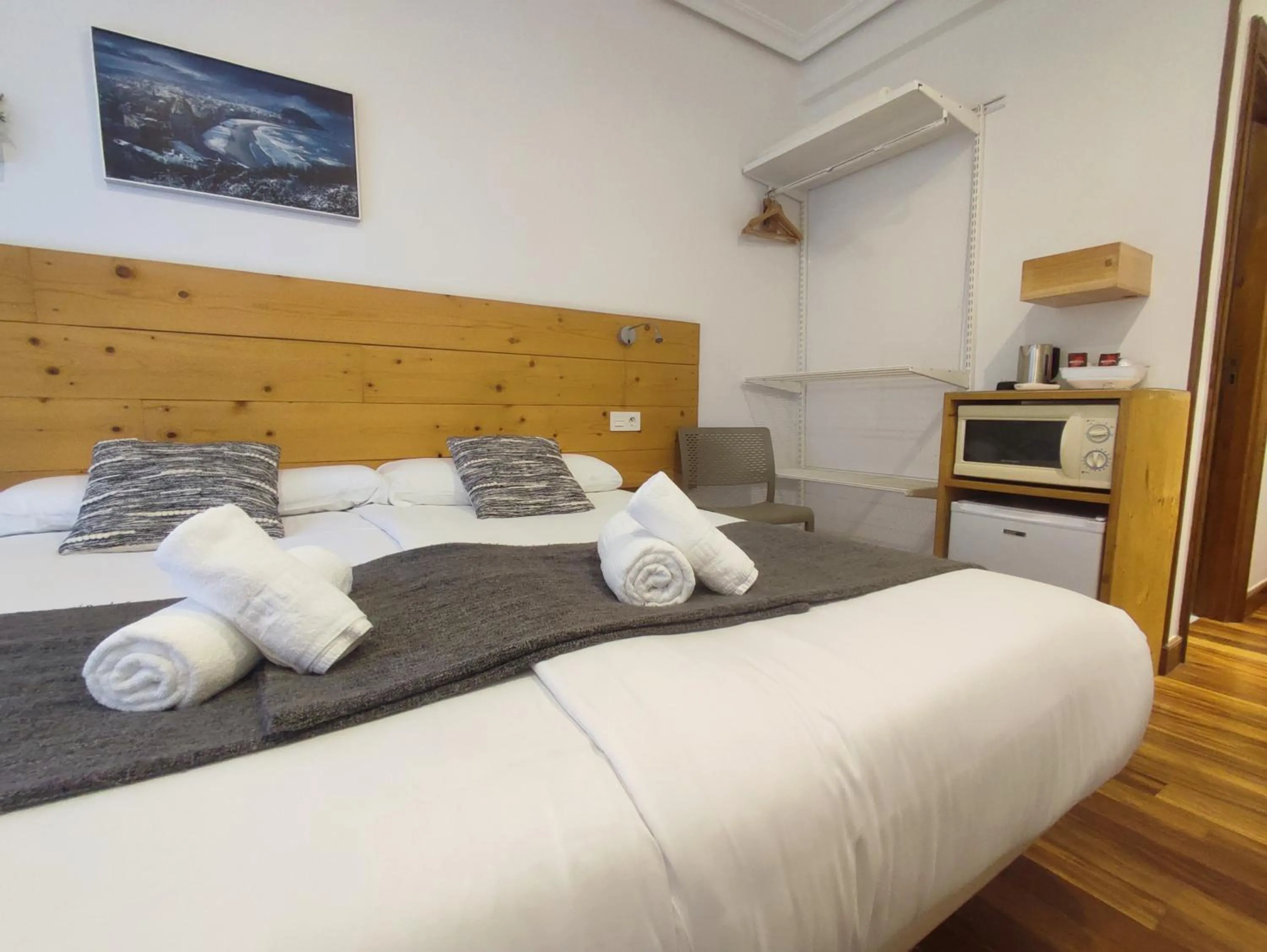 Bed in Pensión Urkia