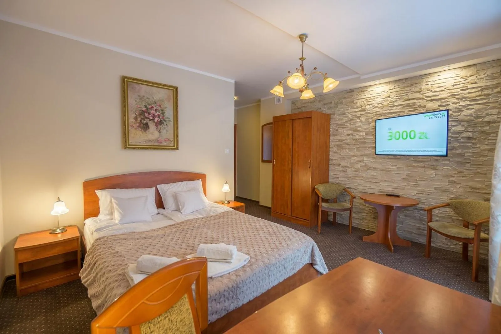 Bed in Hotel Diament