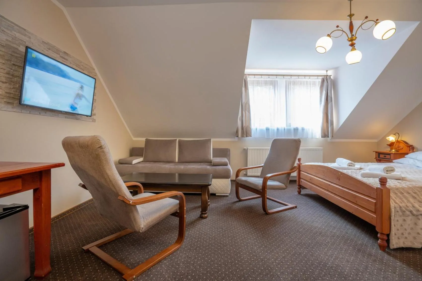 Bed in Hotel Diament