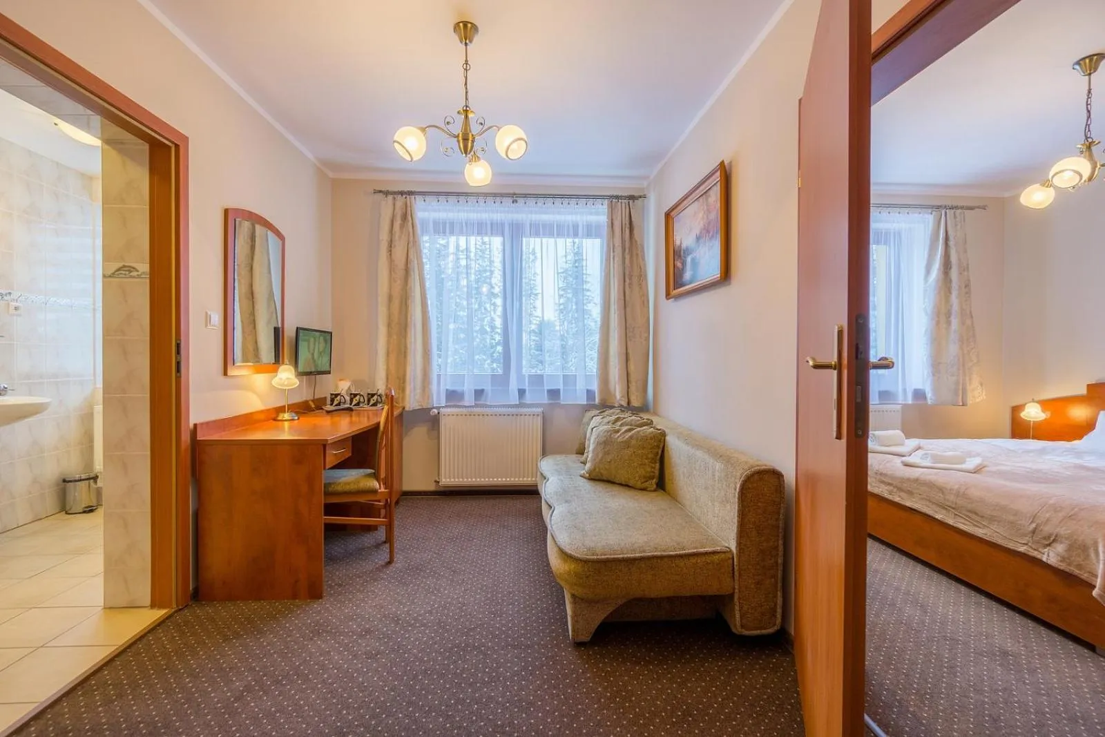 Bed in Hotel Diament