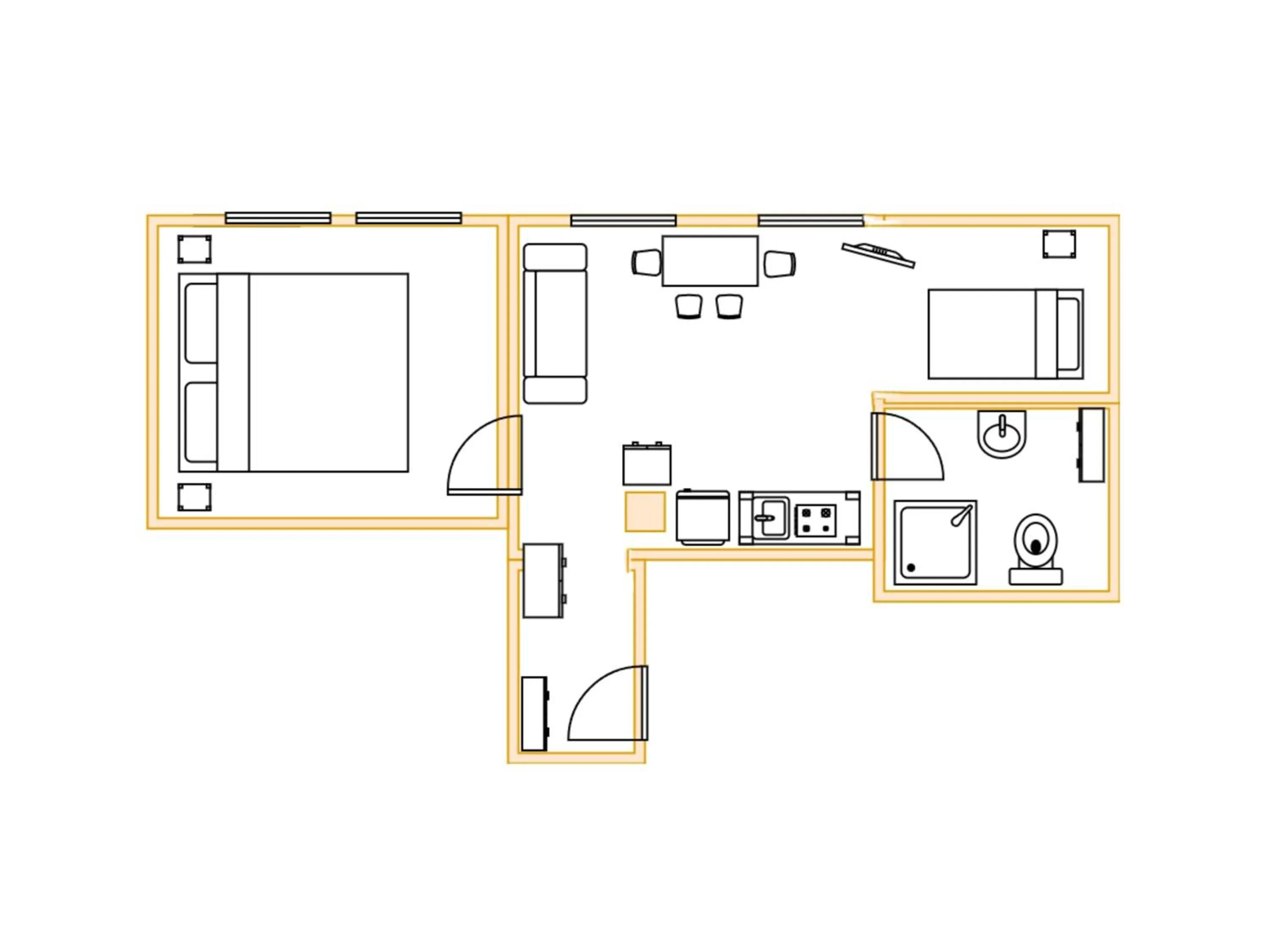 Floor plan in Apartmány Bramborka