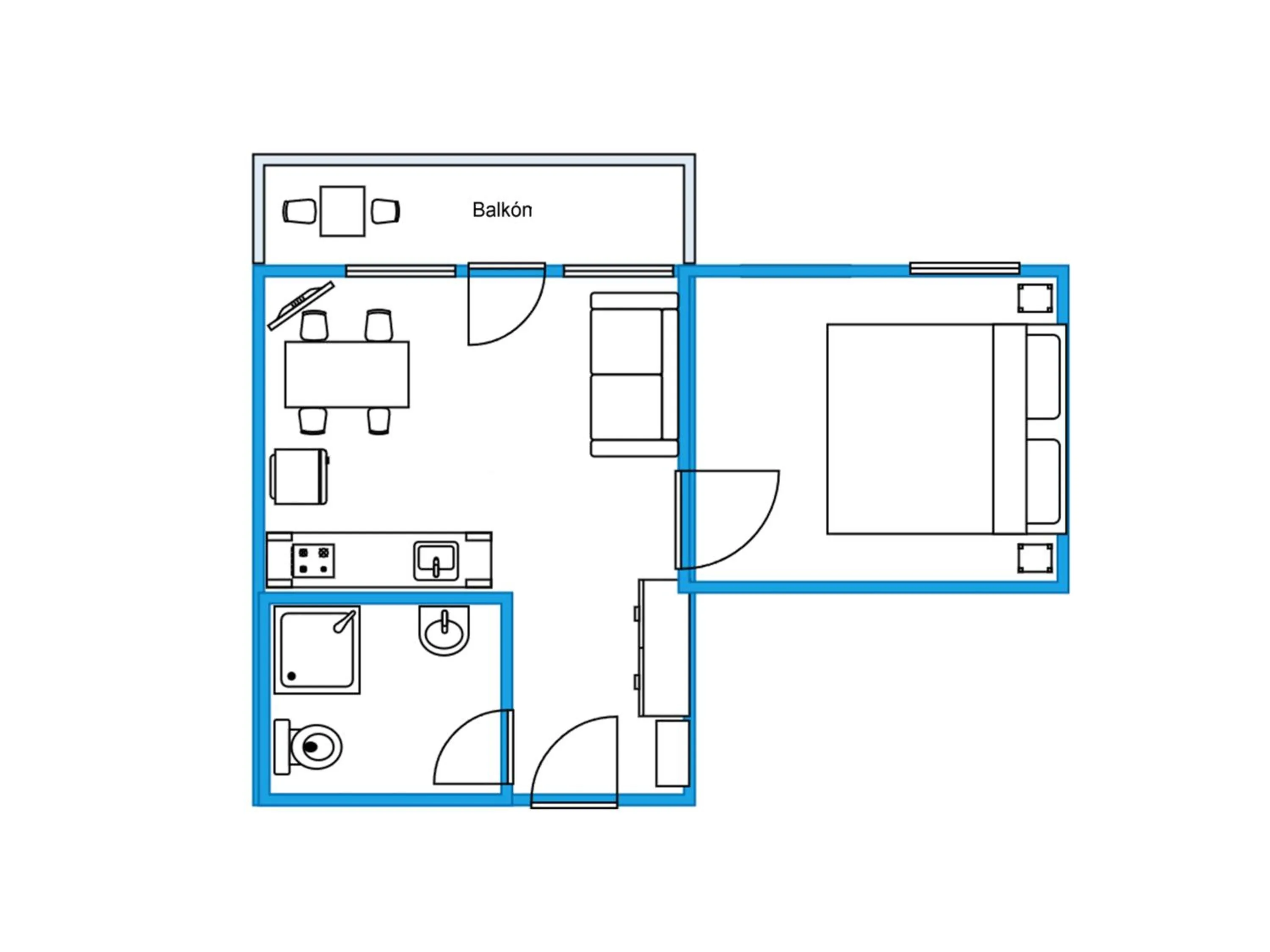 Floor plan in Apartmány Bramborka