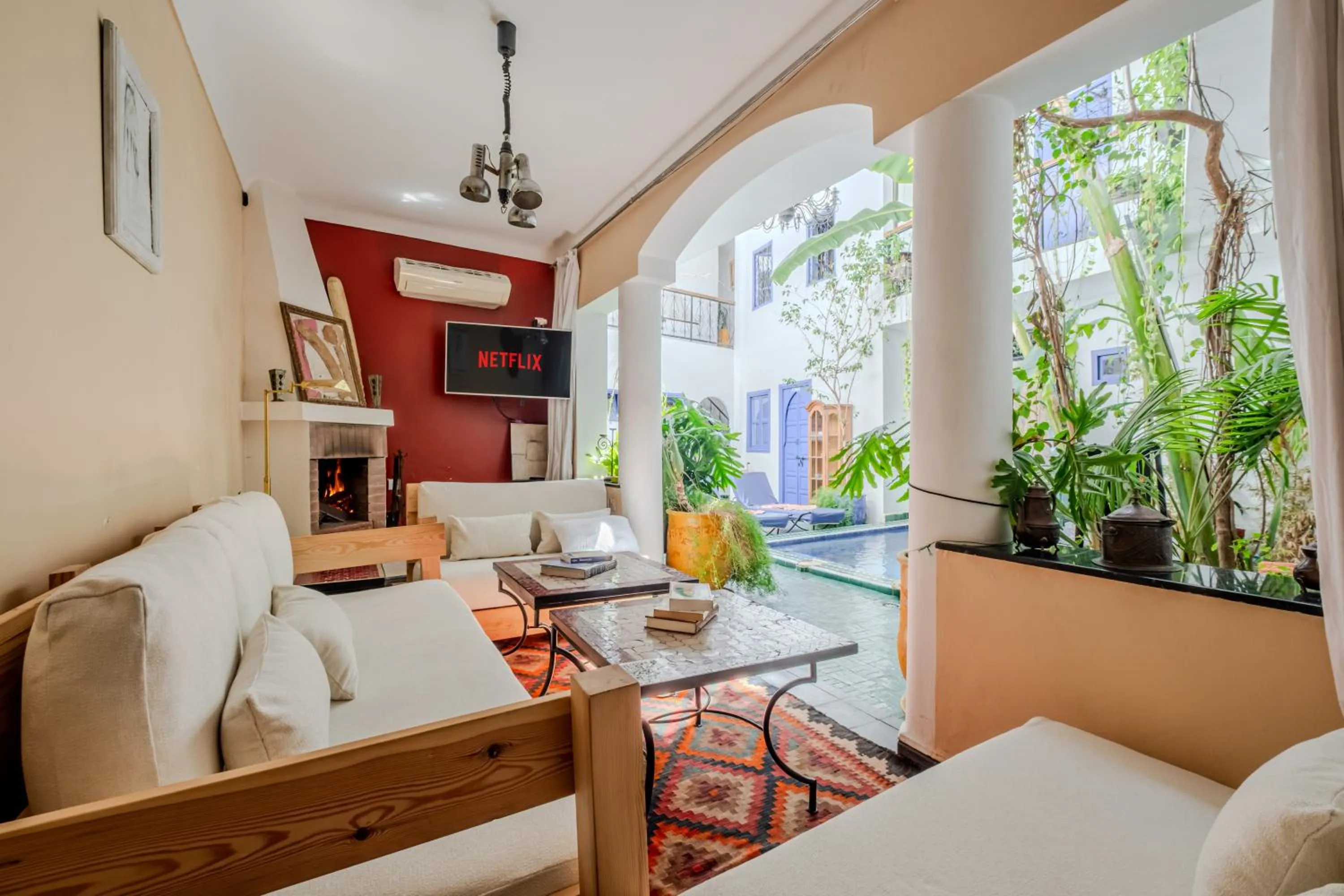 Living room in Riad Bobby Marrakech