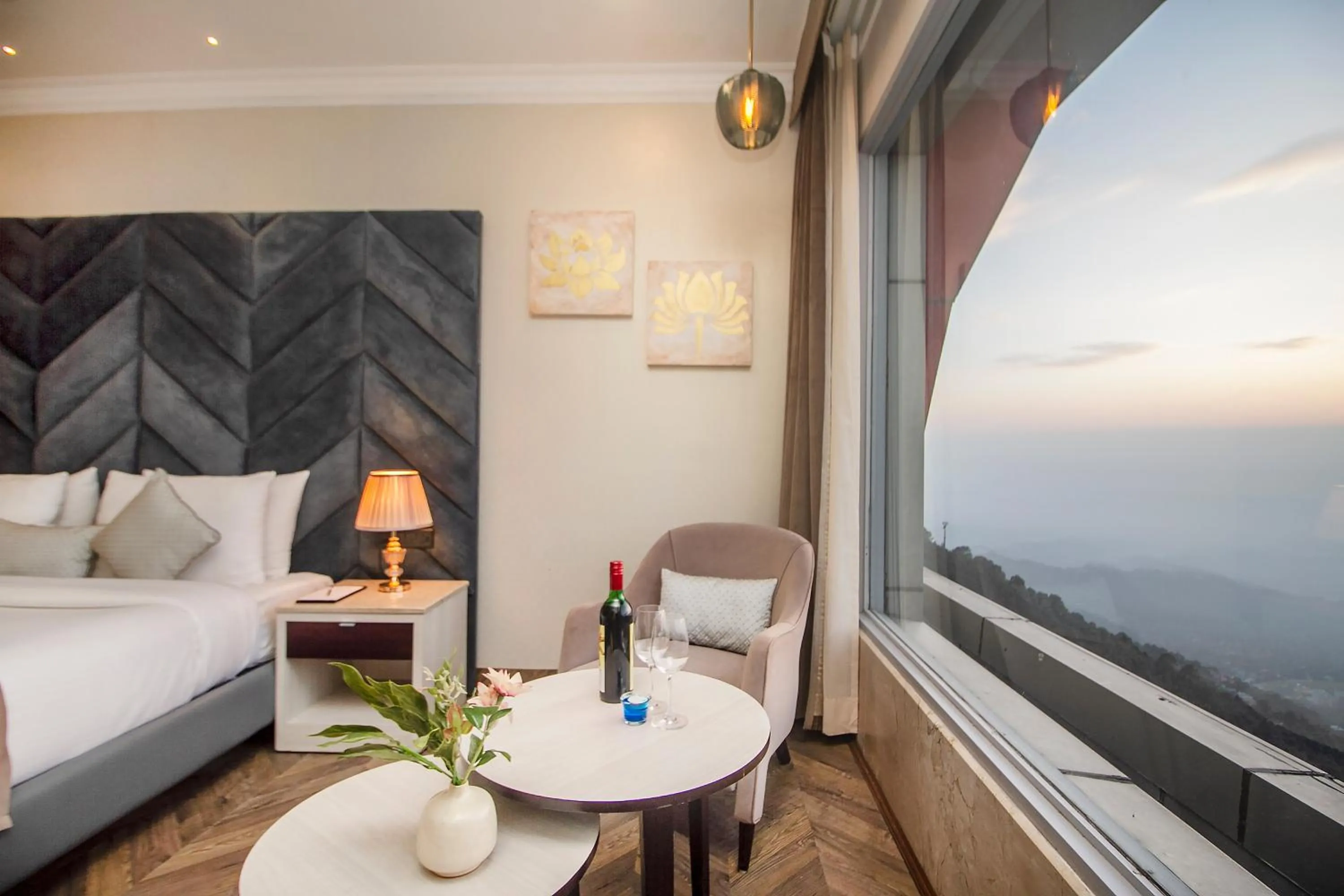 View (from property/room), Bed in Amritara Surya - A Luxury Spa Retreat