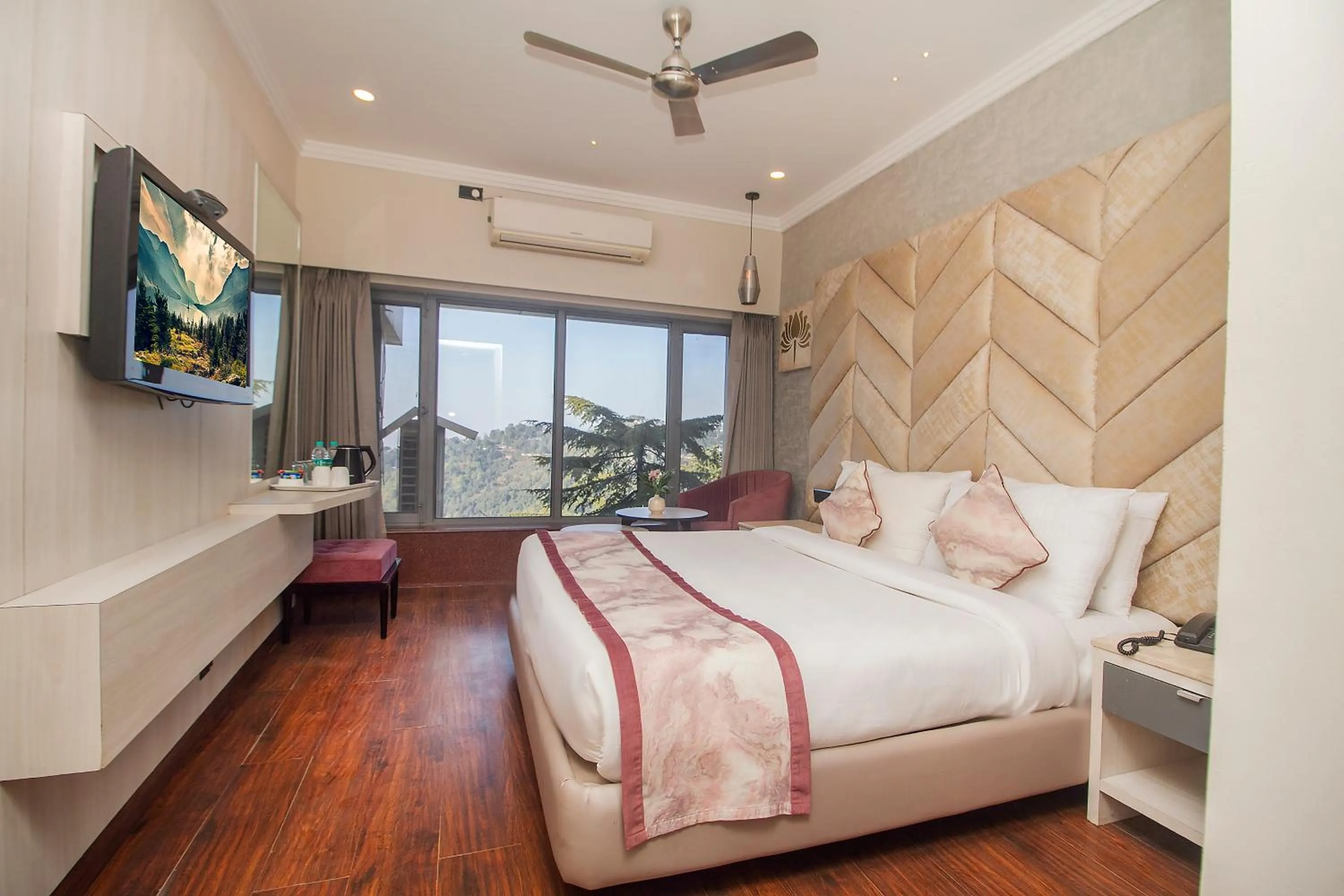 View (from property/room), Bed in Amritara Surya - A Luxury Spa Retreat