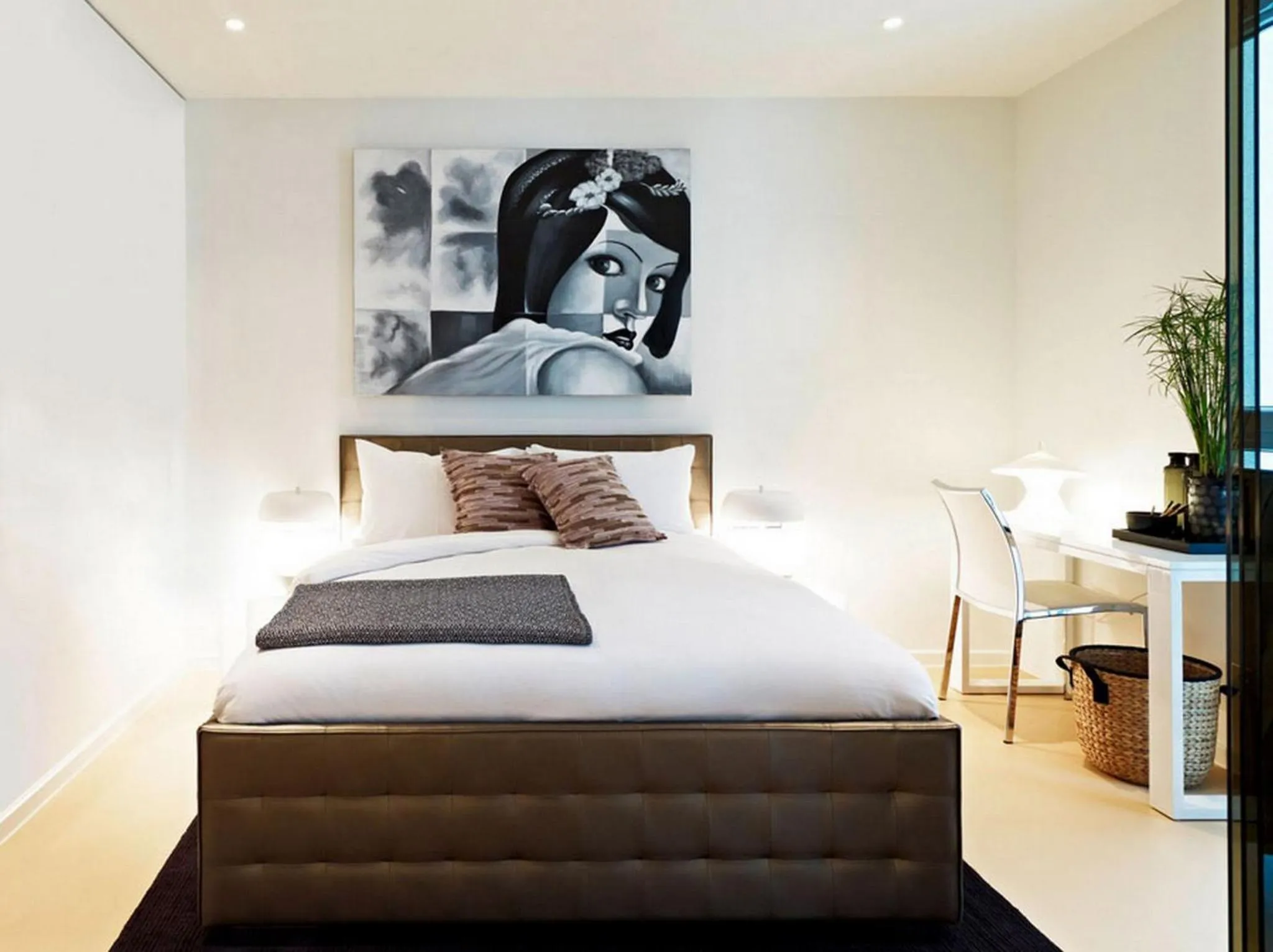 Bed in VISIONAPARTMENTS Berlin - contactless check-in