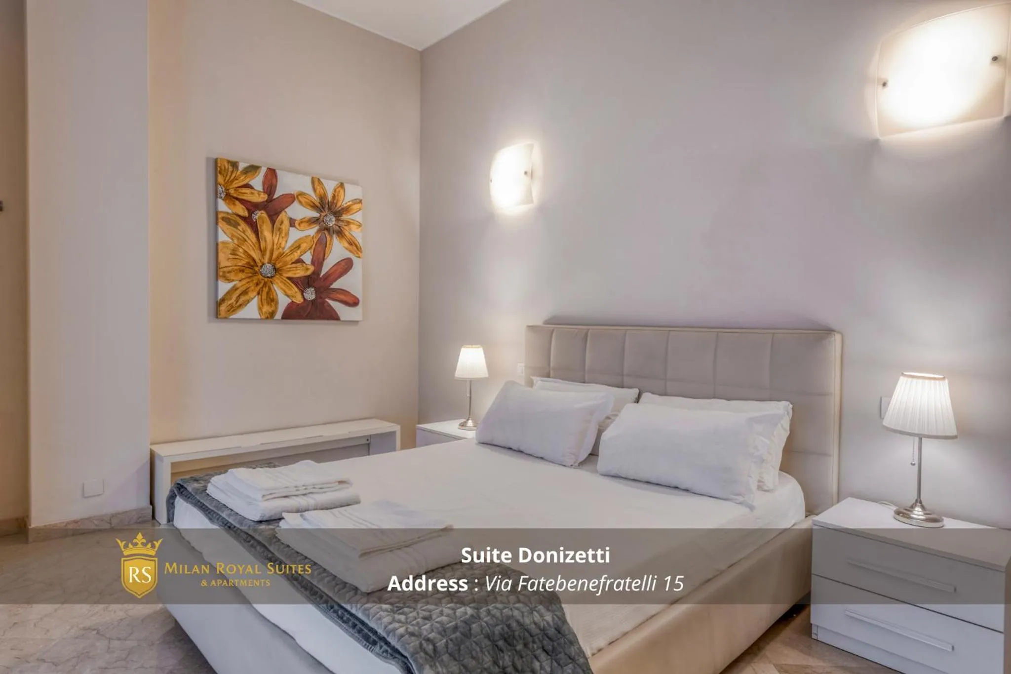 Bedroom, Bed in Milan Royal Suites - Centro