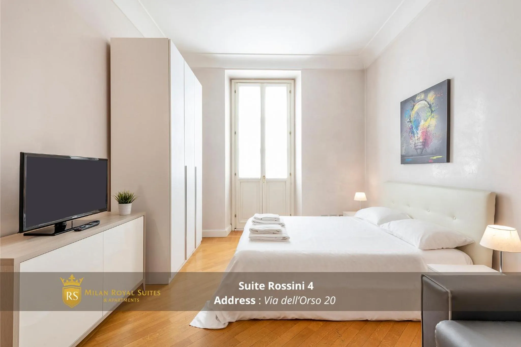 Bedroom, Bed in Milan Royal Suites - Centro