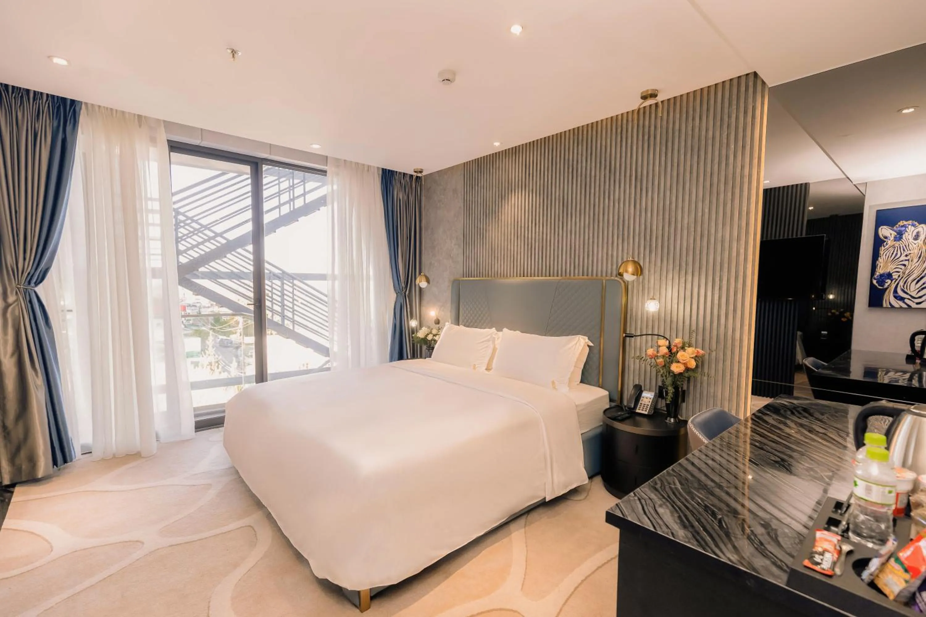 Bedroom, Bed in New Century Dalat Hotel