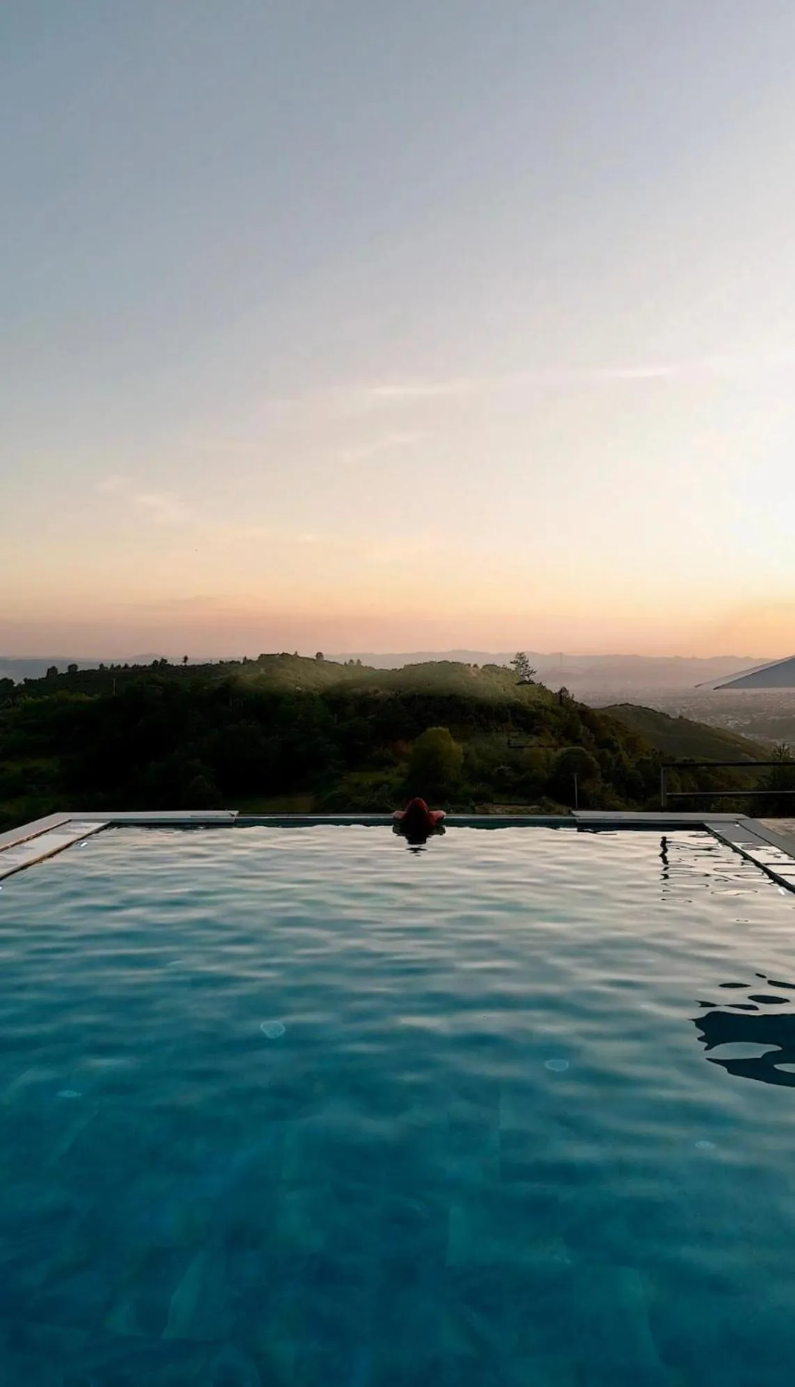 Pool view in Chateau Fasel