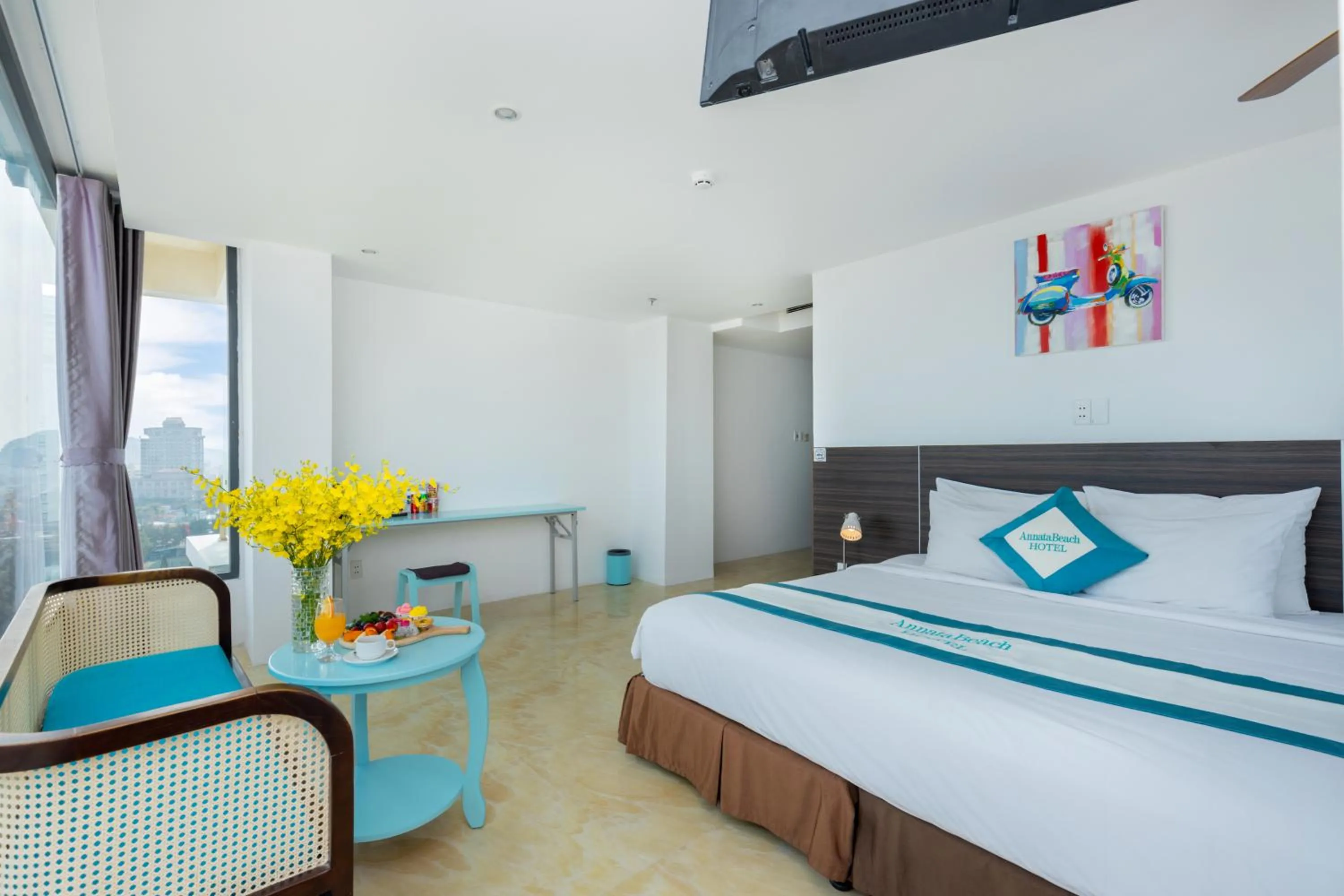 Bed in Annata Beach Hotel