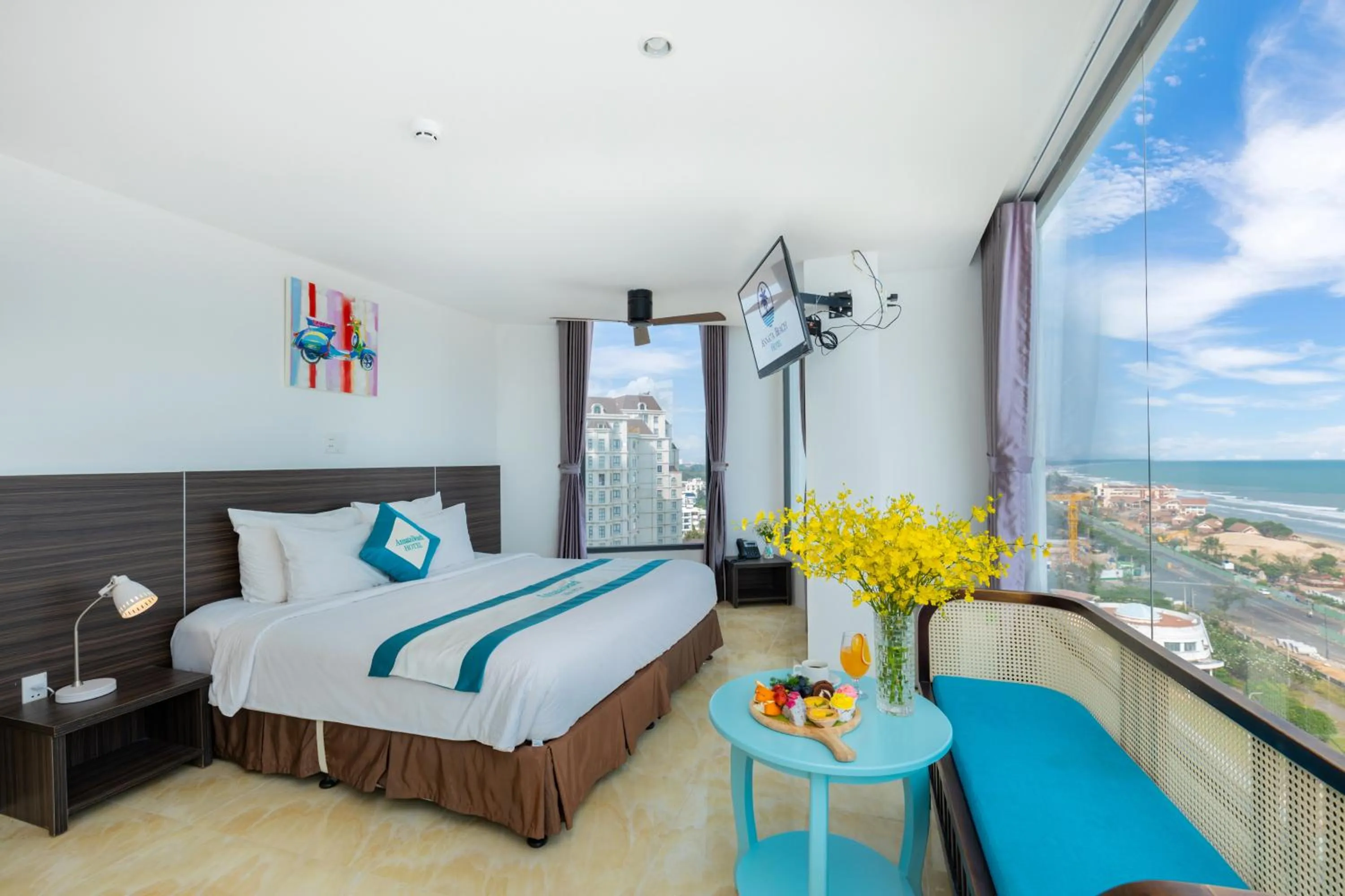 Bed in Annata Beach Hotel