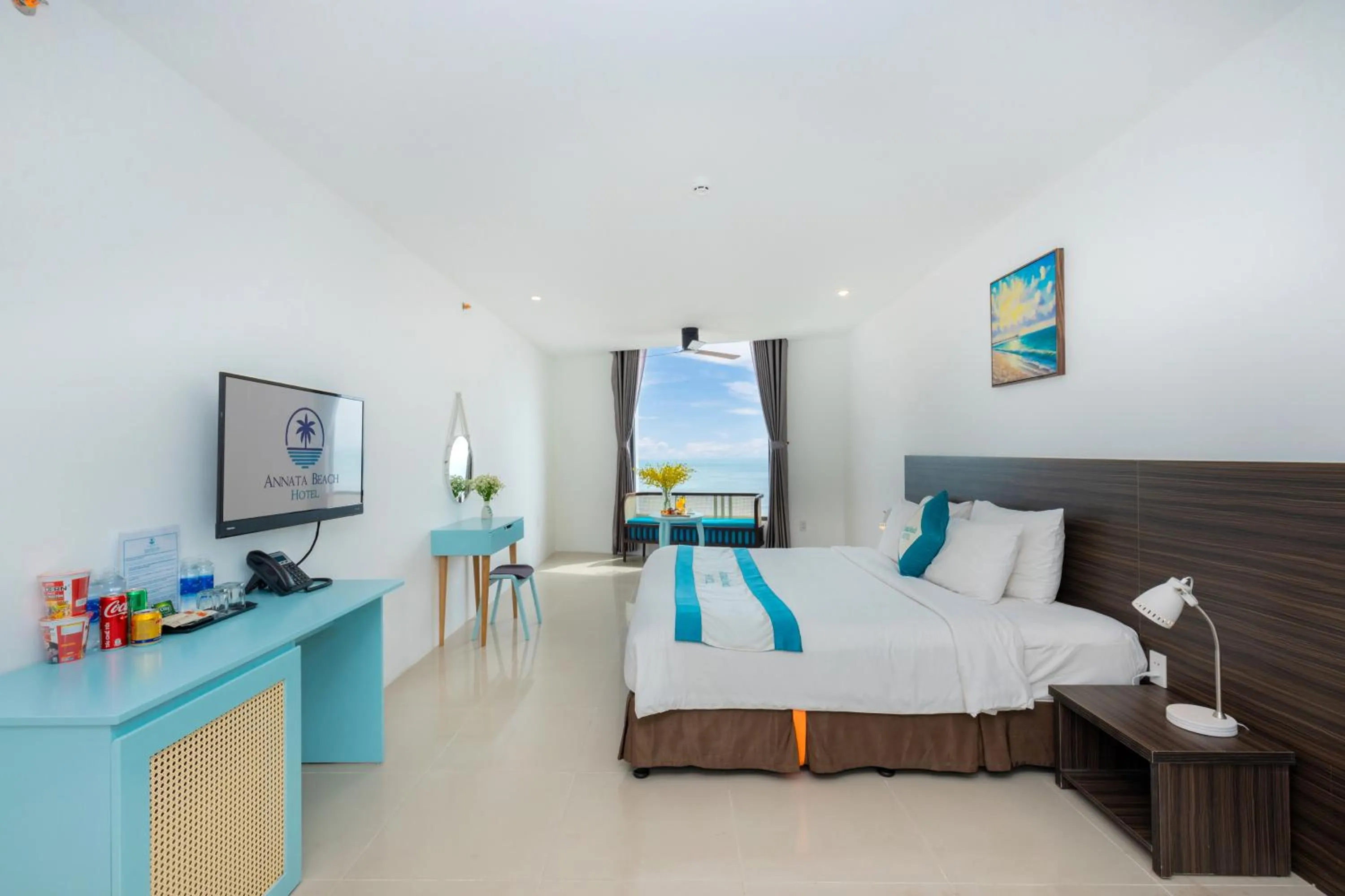 Bed in Annata Beach Hotel