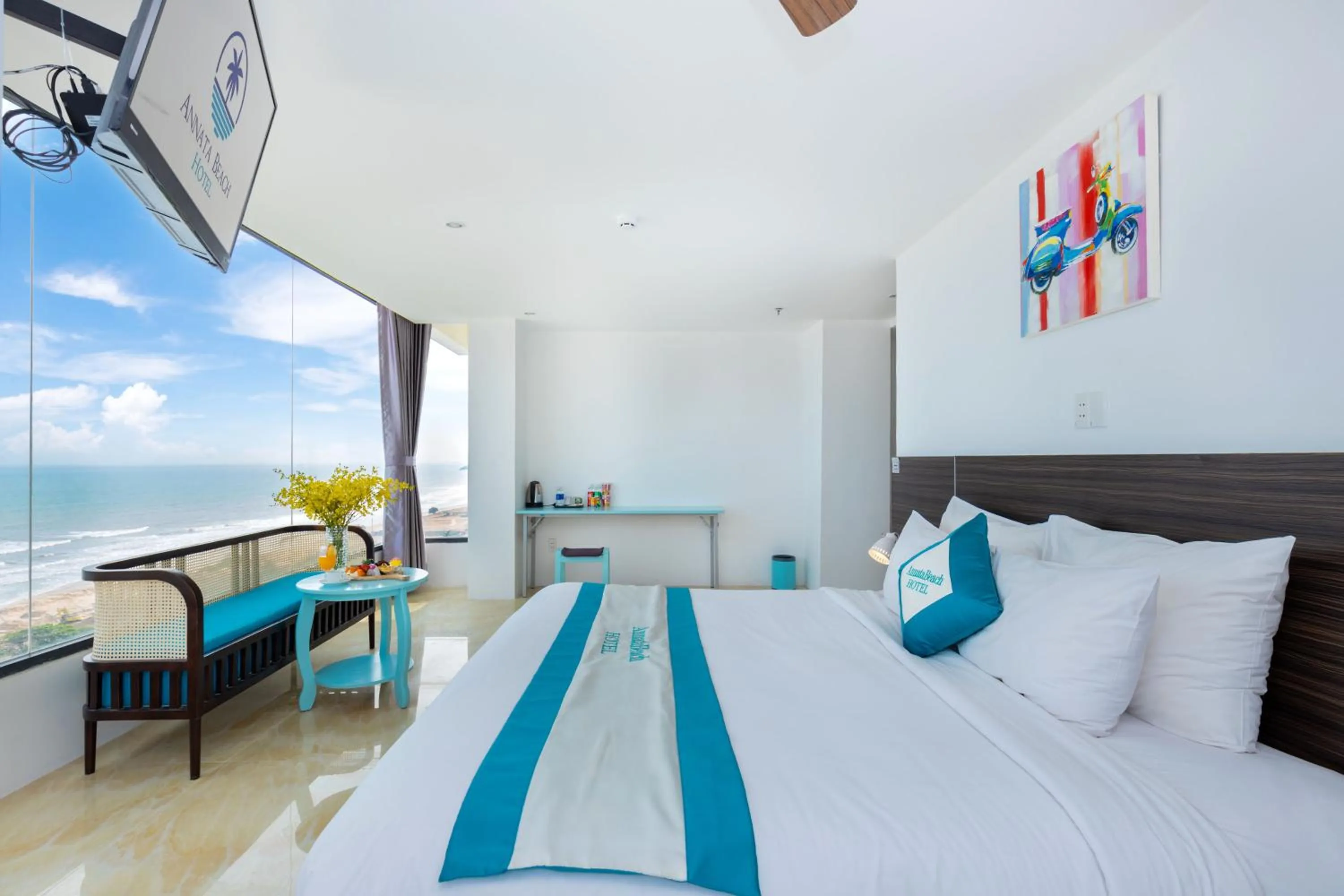 Bed in Annata Beach Hotel