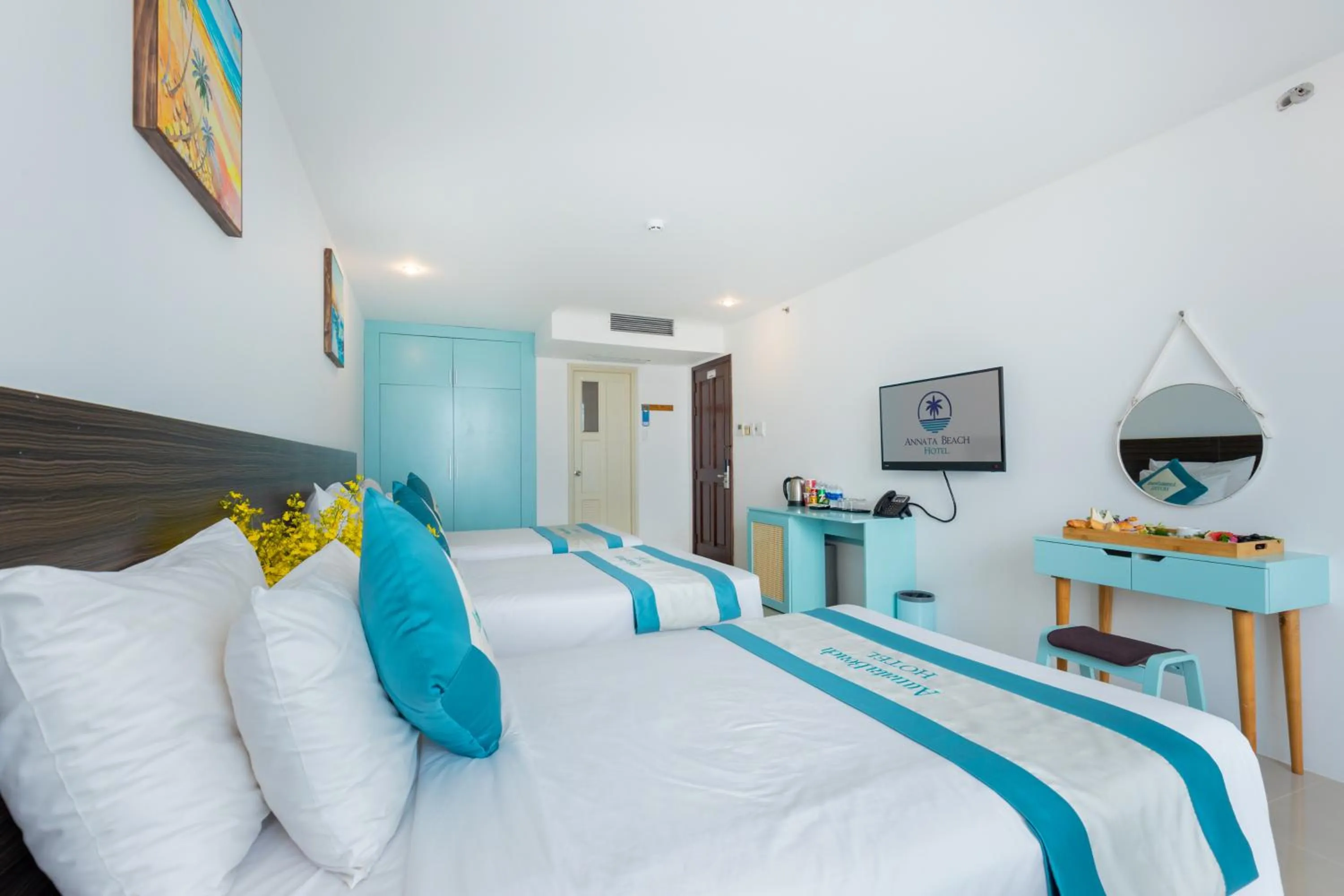 Bed in Annata Beach Hotel
