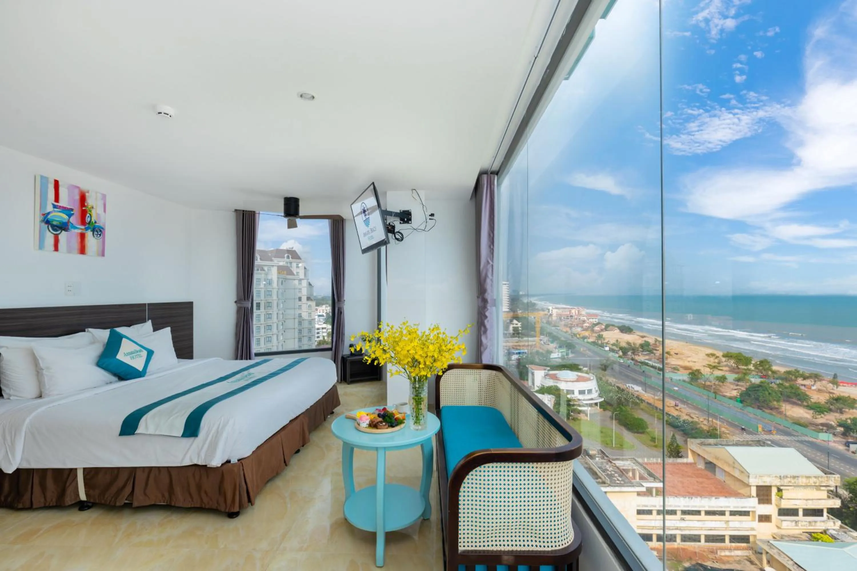 Bed in Annata Beach Hotel