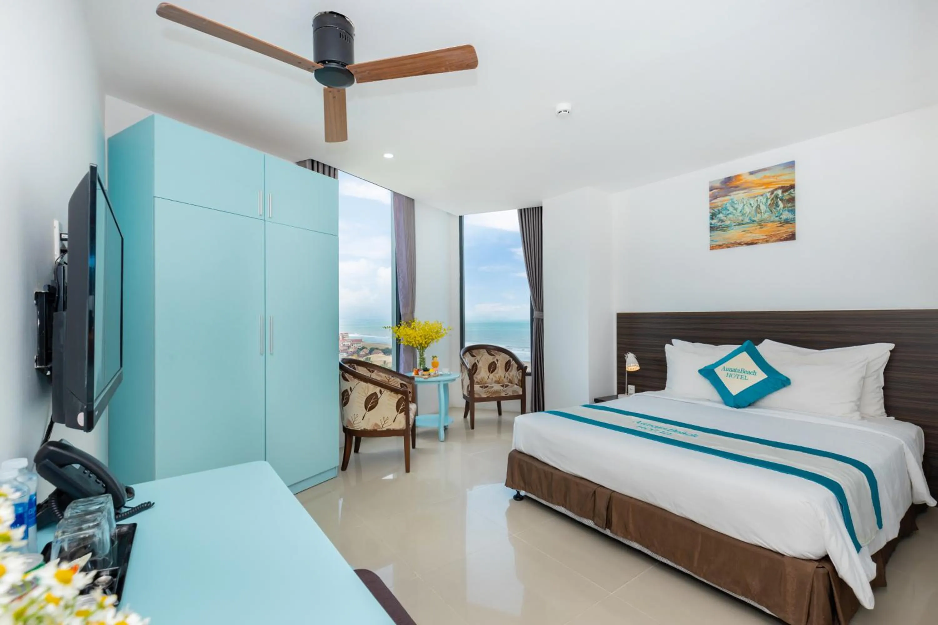 Bed in Annata Beach Hotel