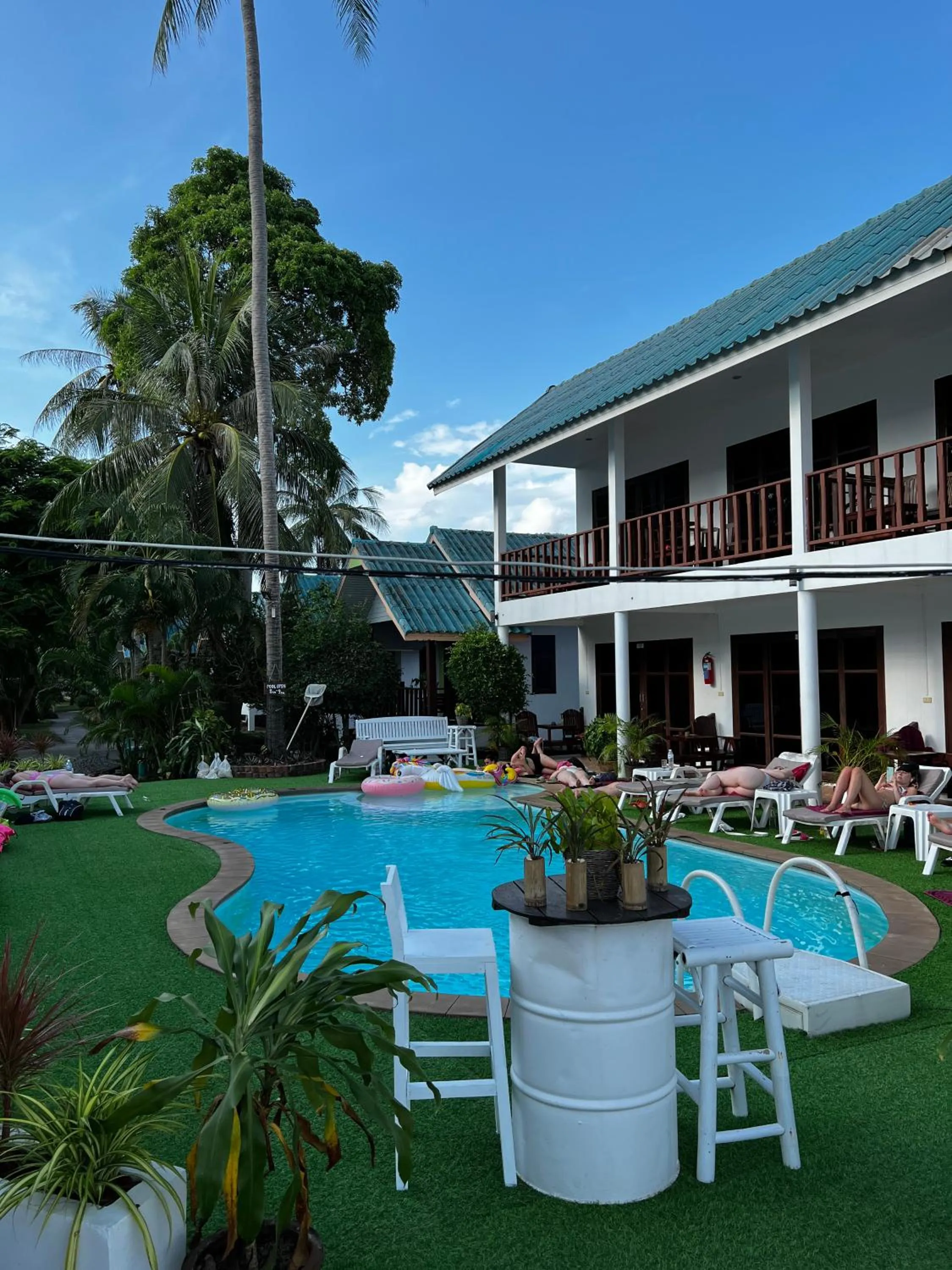 Swimming pool in Tiki Beach Koh Phangan Beach Restaurant Bar and Coworking