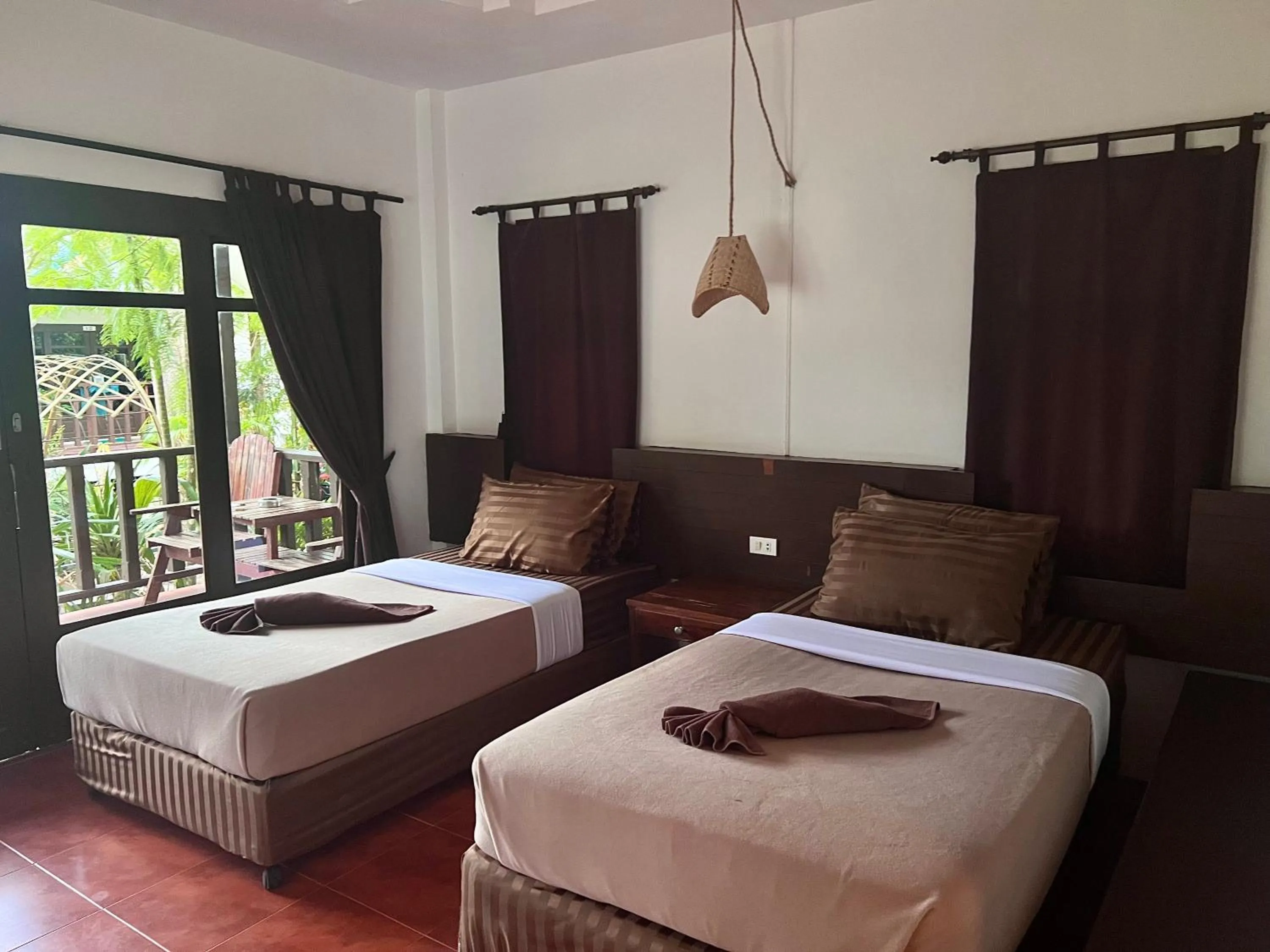 Bed in Tiki Beach Koh Phangan Beach Restaurant Bar and Coworking