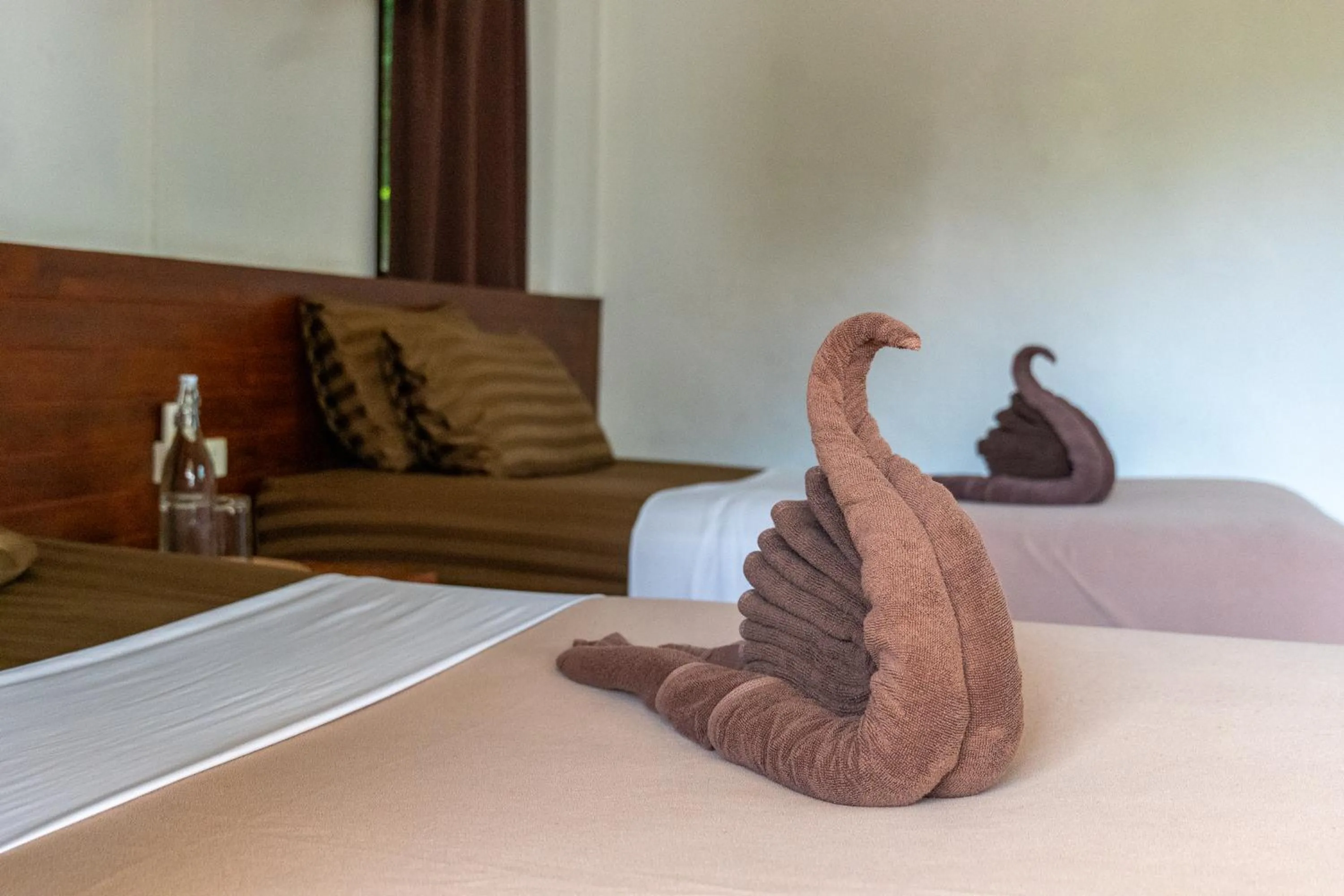 Bed in Tiki Beach Koh Phangan Beach Restaurant Bar and Coworking