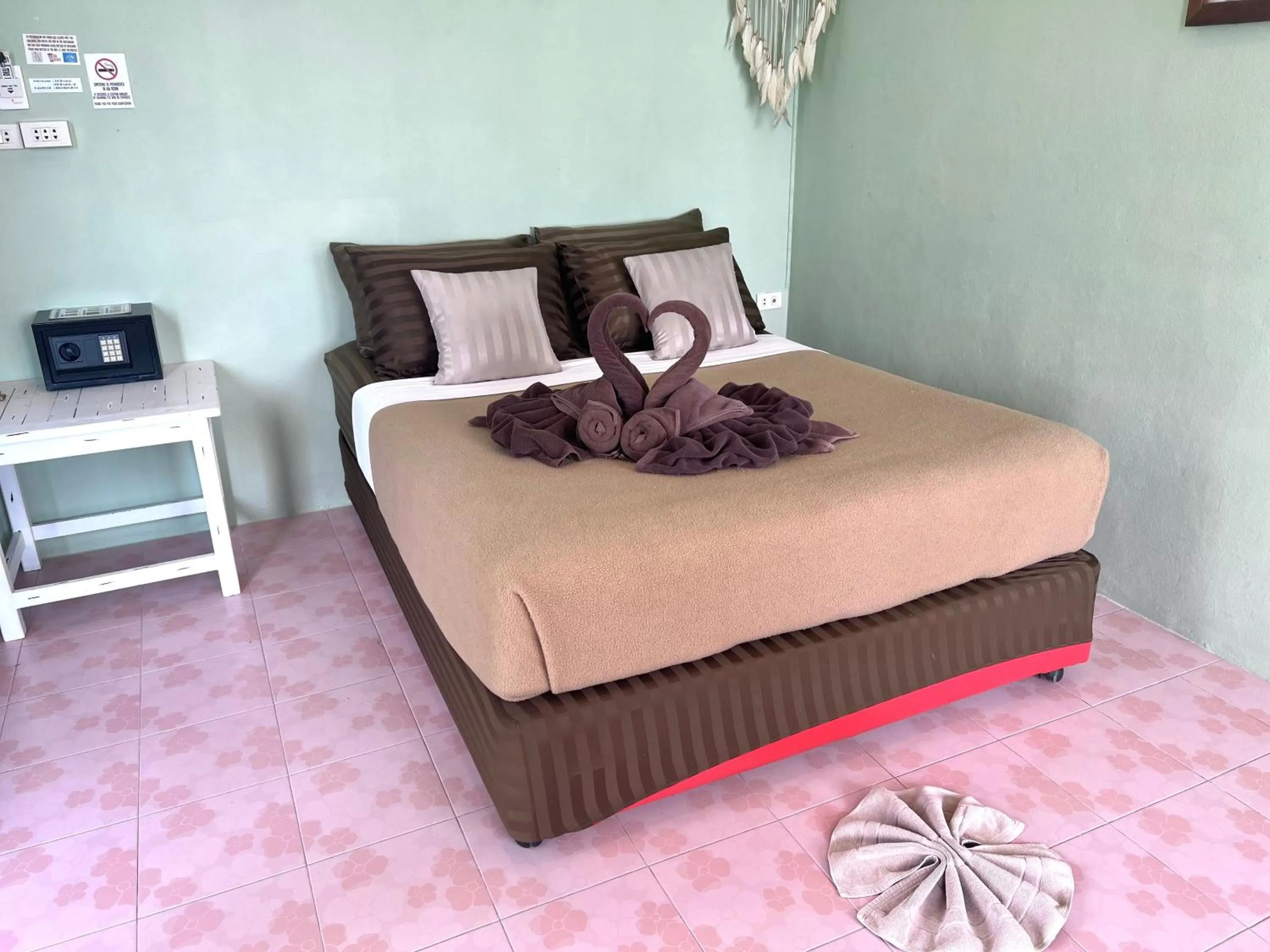 Bed in Tiki Beach Koh Phangan Beach Restaurant Bar and Coworking