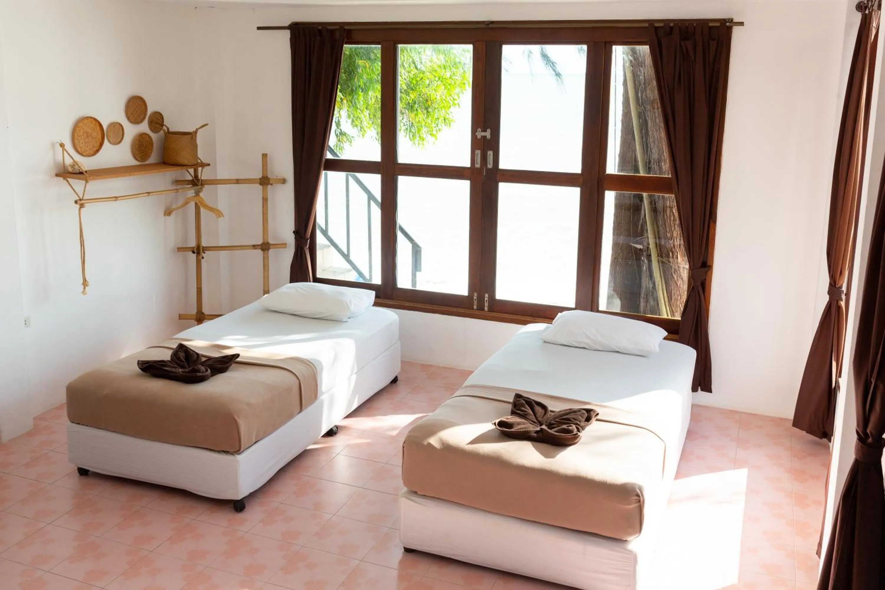 Bed in Tiki Beach Koh Phangan Beach Restaurant Bar and Coworking